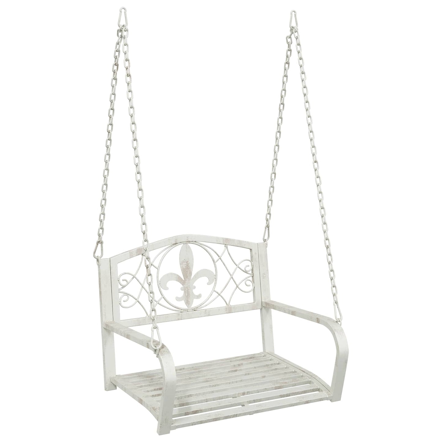 Swing Bench Steel 71.5 x 59 x 55 cm Antique White
