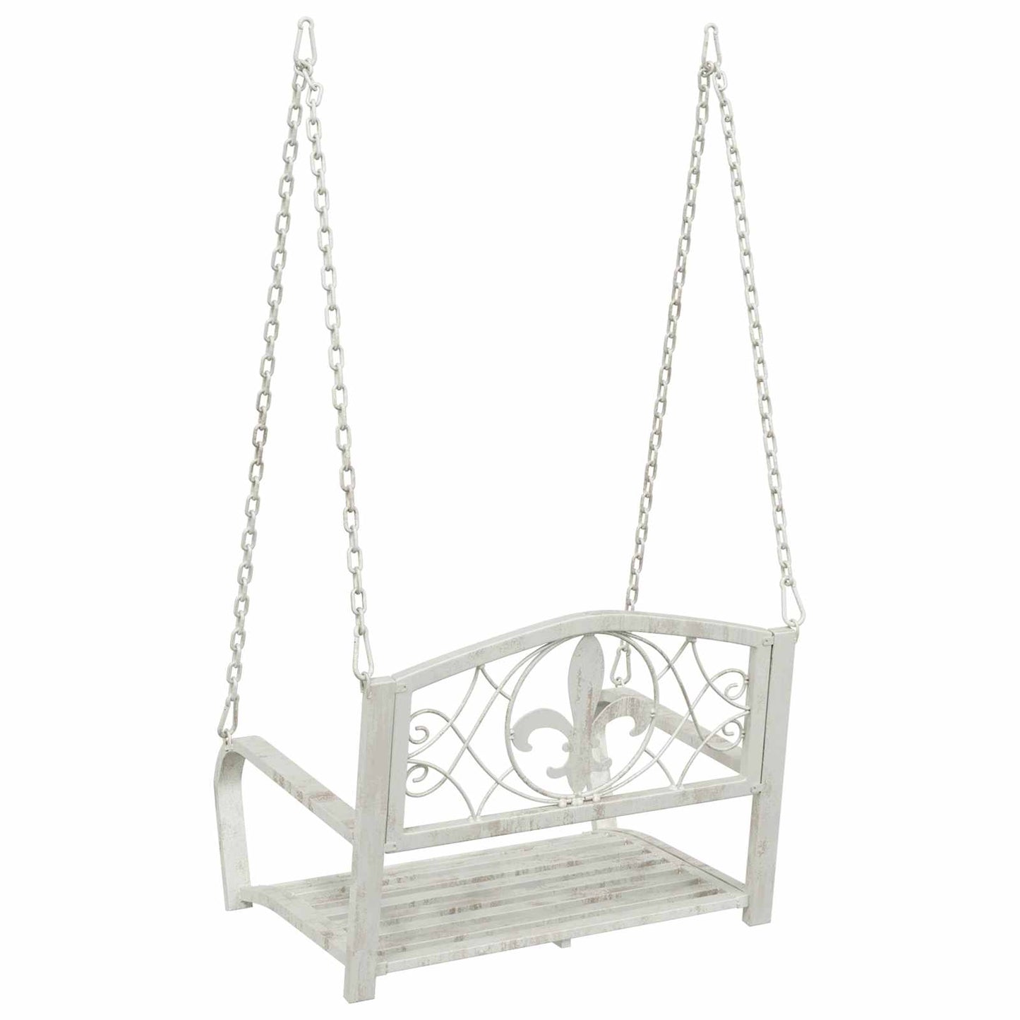 Swing Bench Steel 71.5 x 59 x 55 cm Antique White