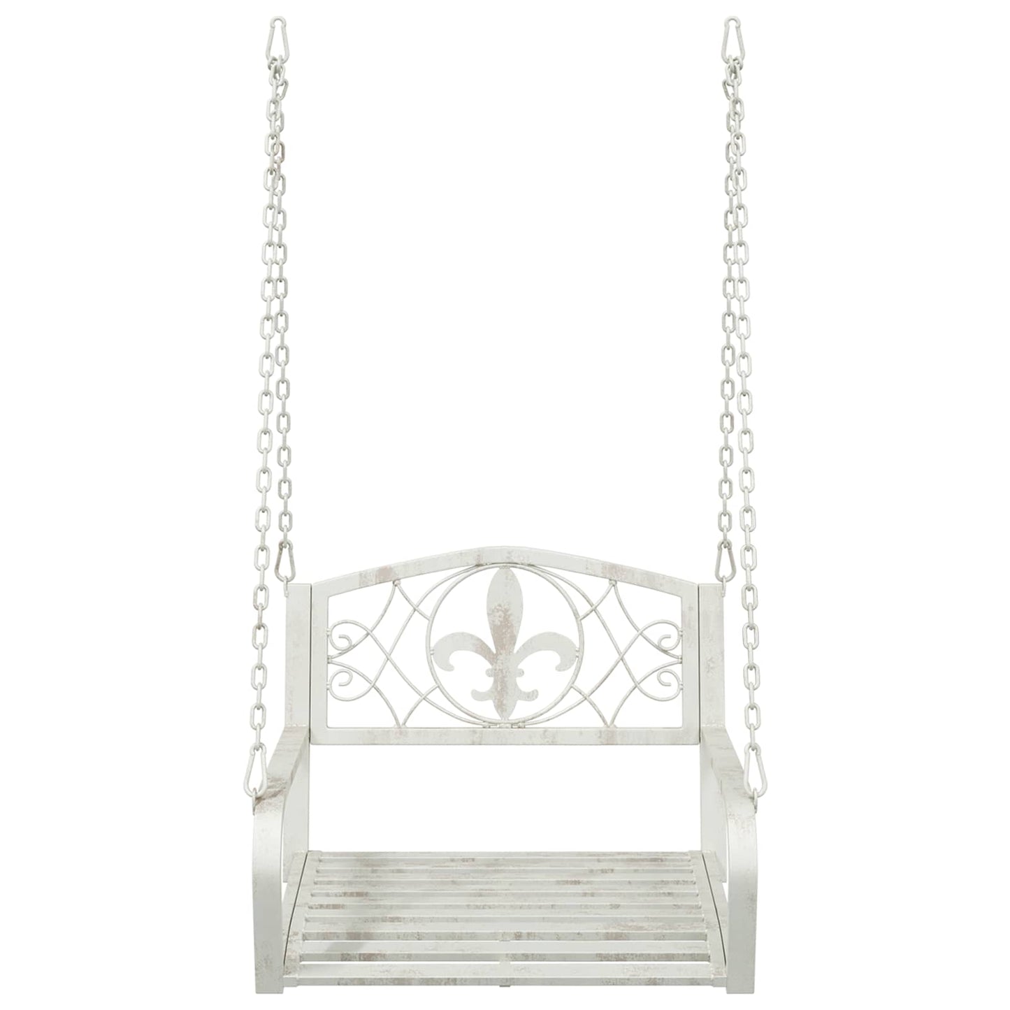 Swing Bench Steel 71.5 x 59 x 55 cm Antique White