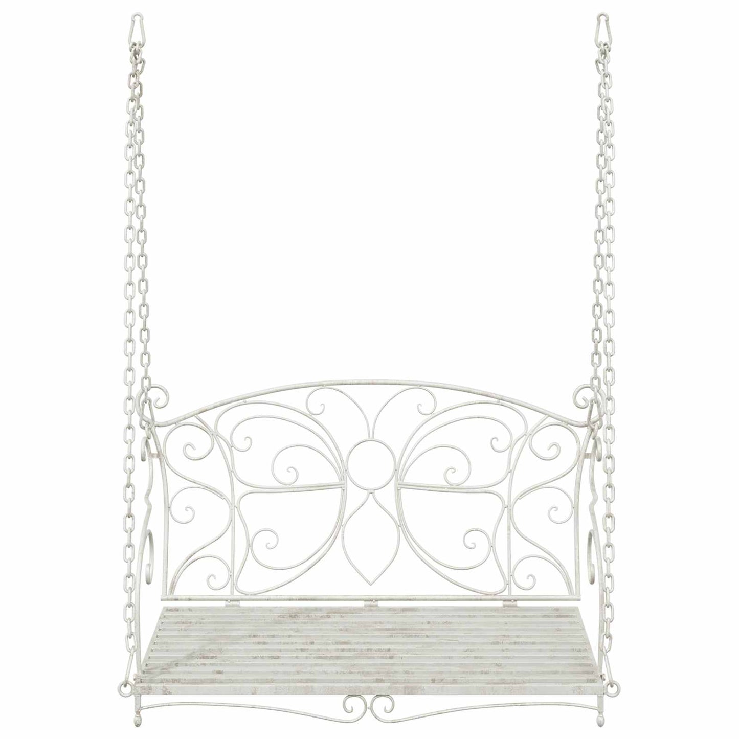 Swing Bench Steel 105.5 x 61 x 56 cm Antique White