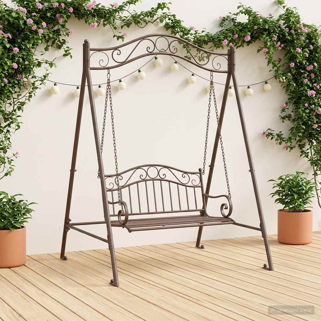 Swing Frame Antique Brown 113 x 121.5 x 168 cm Steel