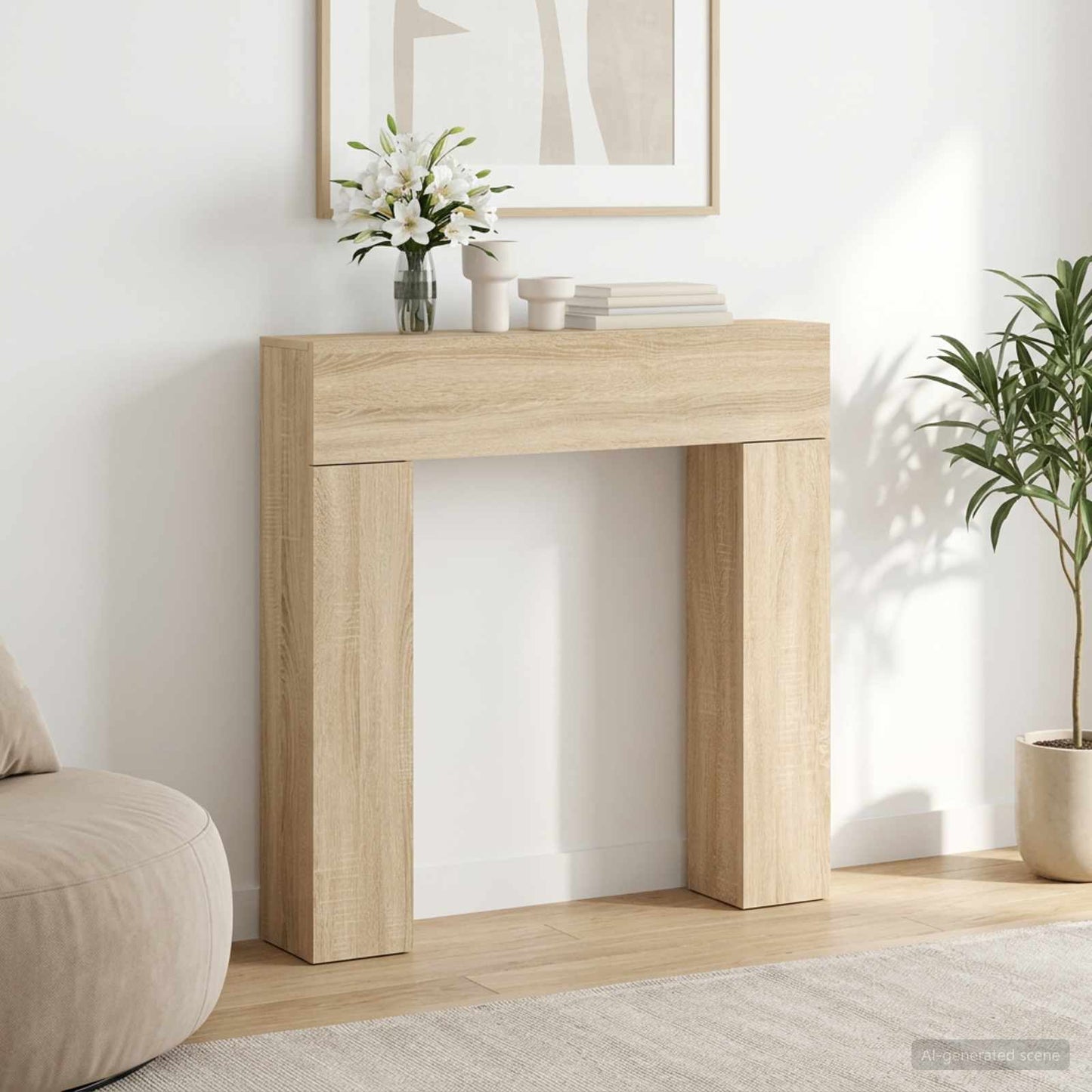 Fireplace Surround Sonoma 102 x 18 x 100.5 cm Engineered Wood