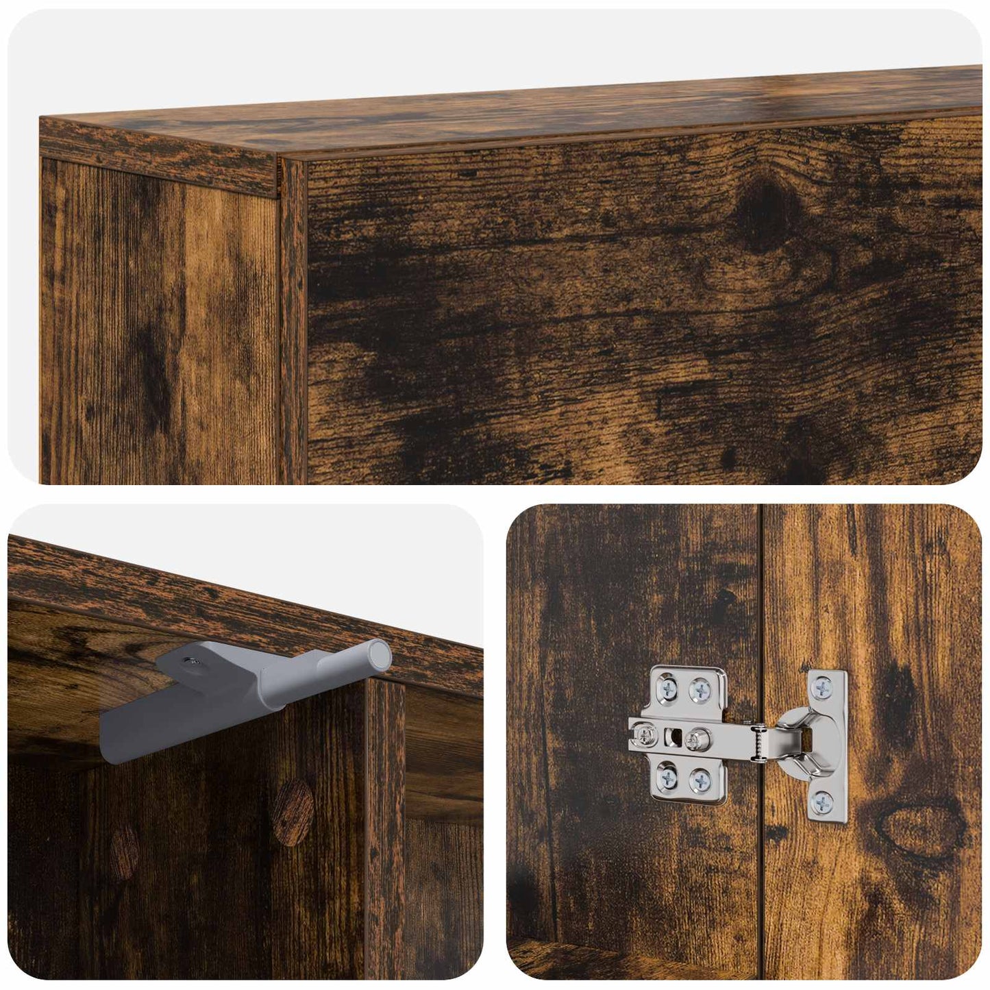 Fireplace Surround Smoked Oak 102 x 18 x 100.5 cm