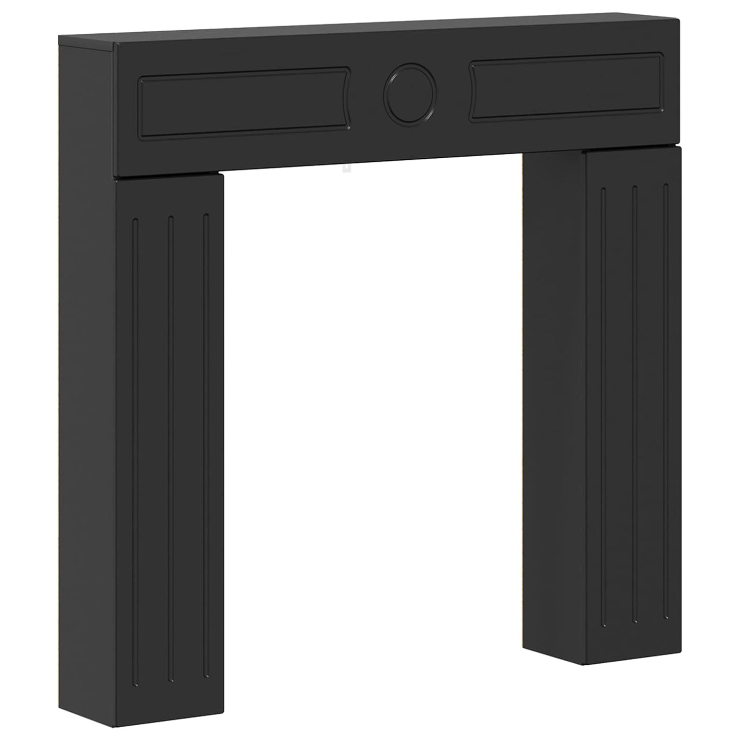 Fireplace Surround Black 102 x 18 x 100.5 cm Engineered Wood