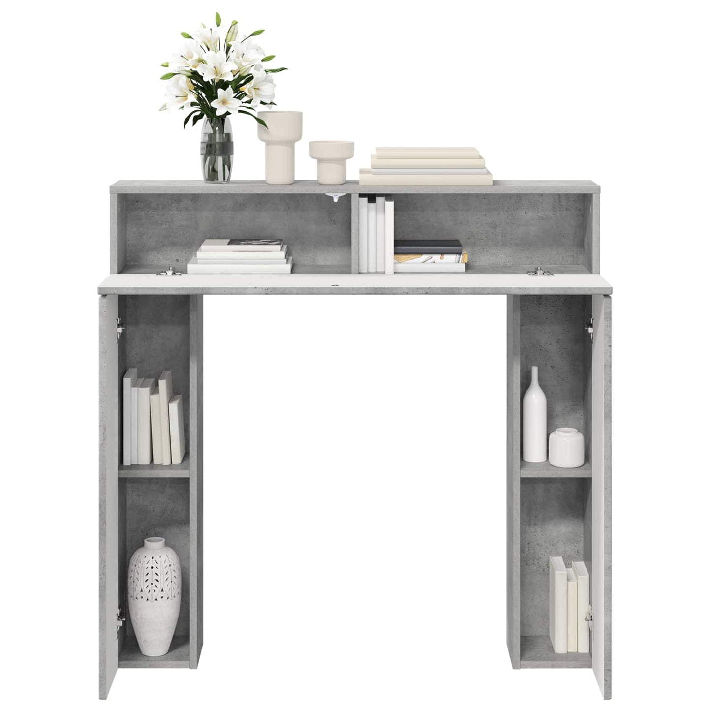 Fireplace Surround Concrete Grey 102 x 18 x 100.5 cm