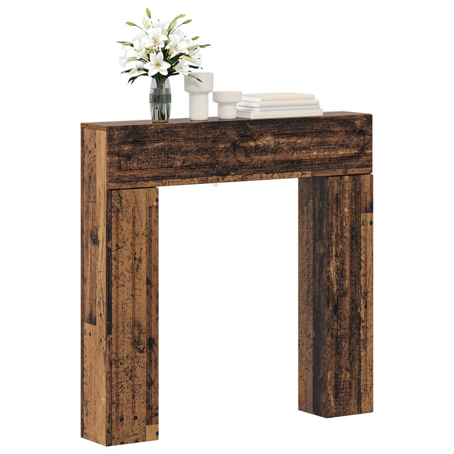 Fireplace Surround Old Wood 102 x 18 x 100.5 cm Engineered Wood