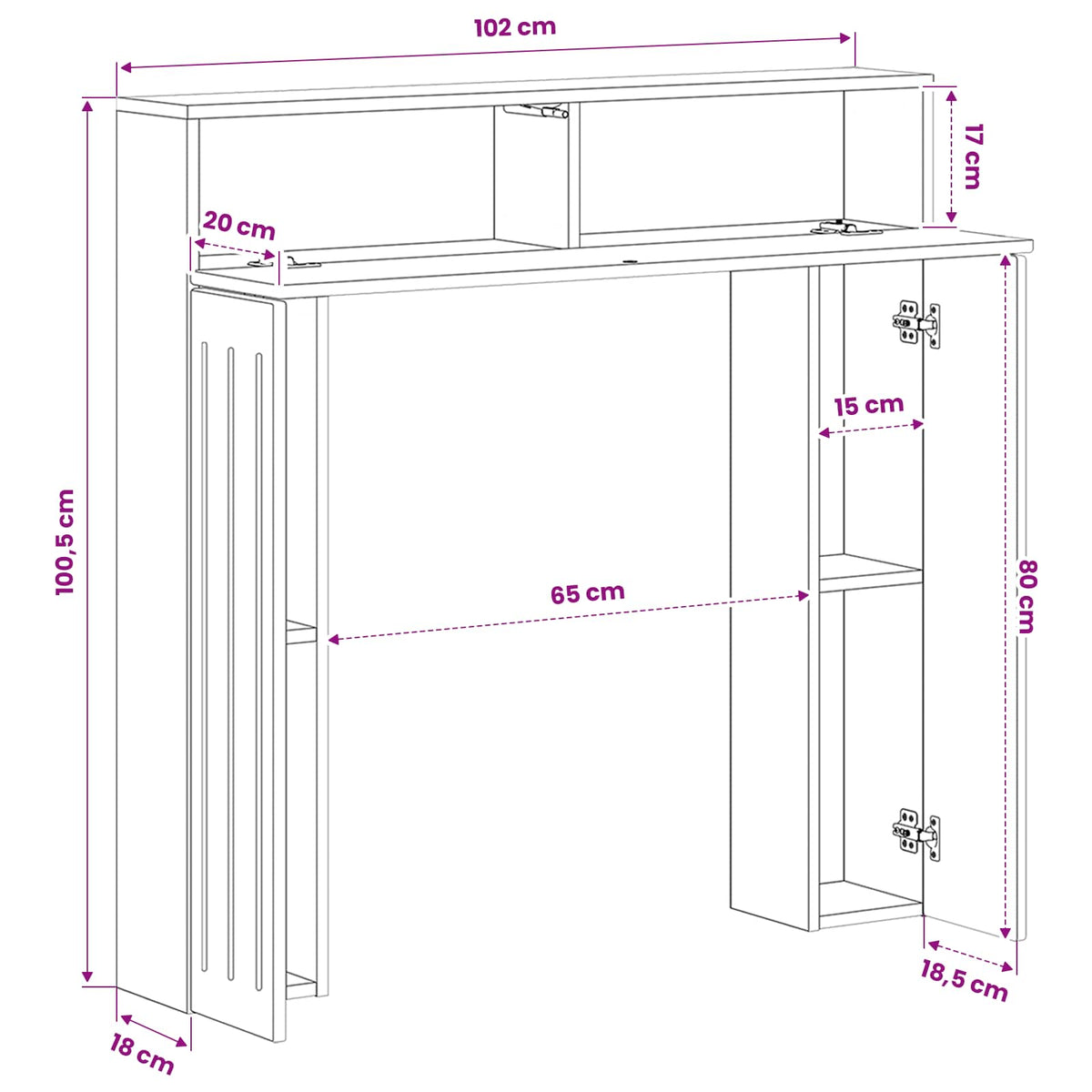 Fireplace Surround Old Wood 102 x 18 x 100.5 cm Engineered Wood