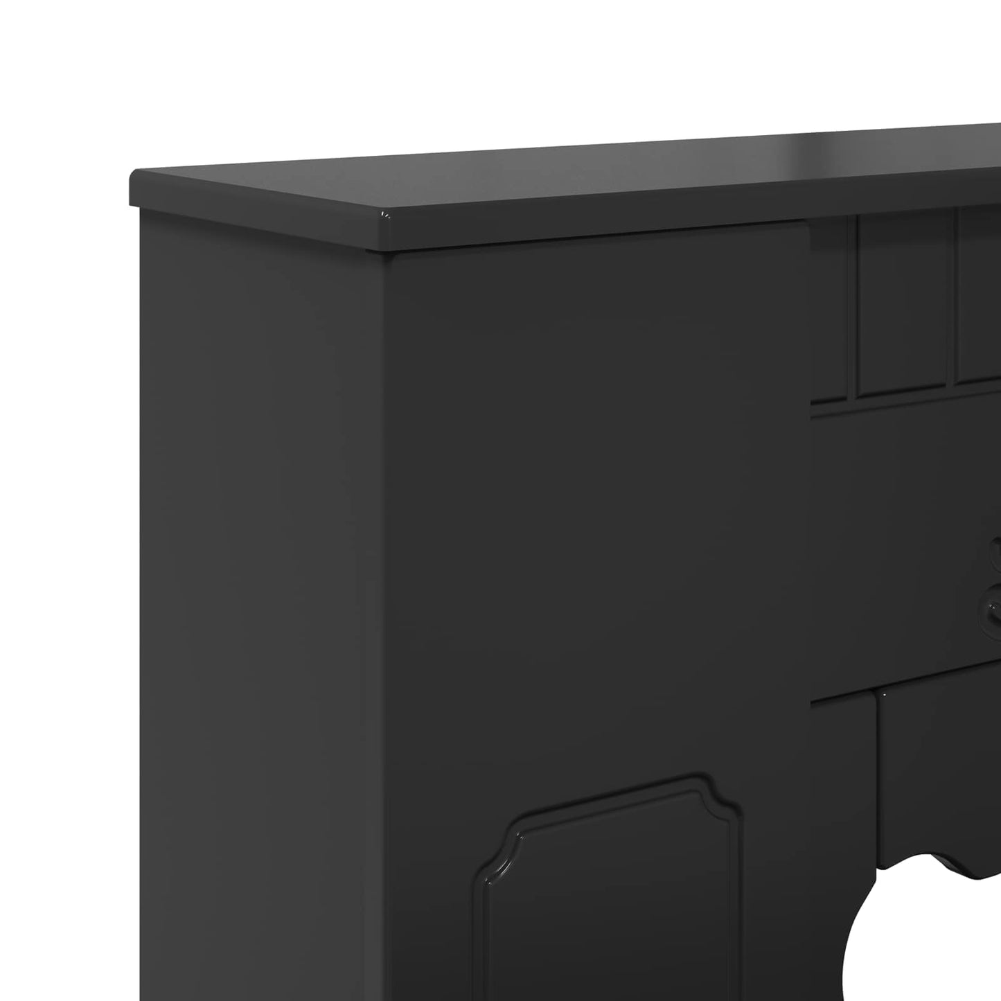 Fireplace Surround Black 93 x 20 x 89 cm Engineered Wood