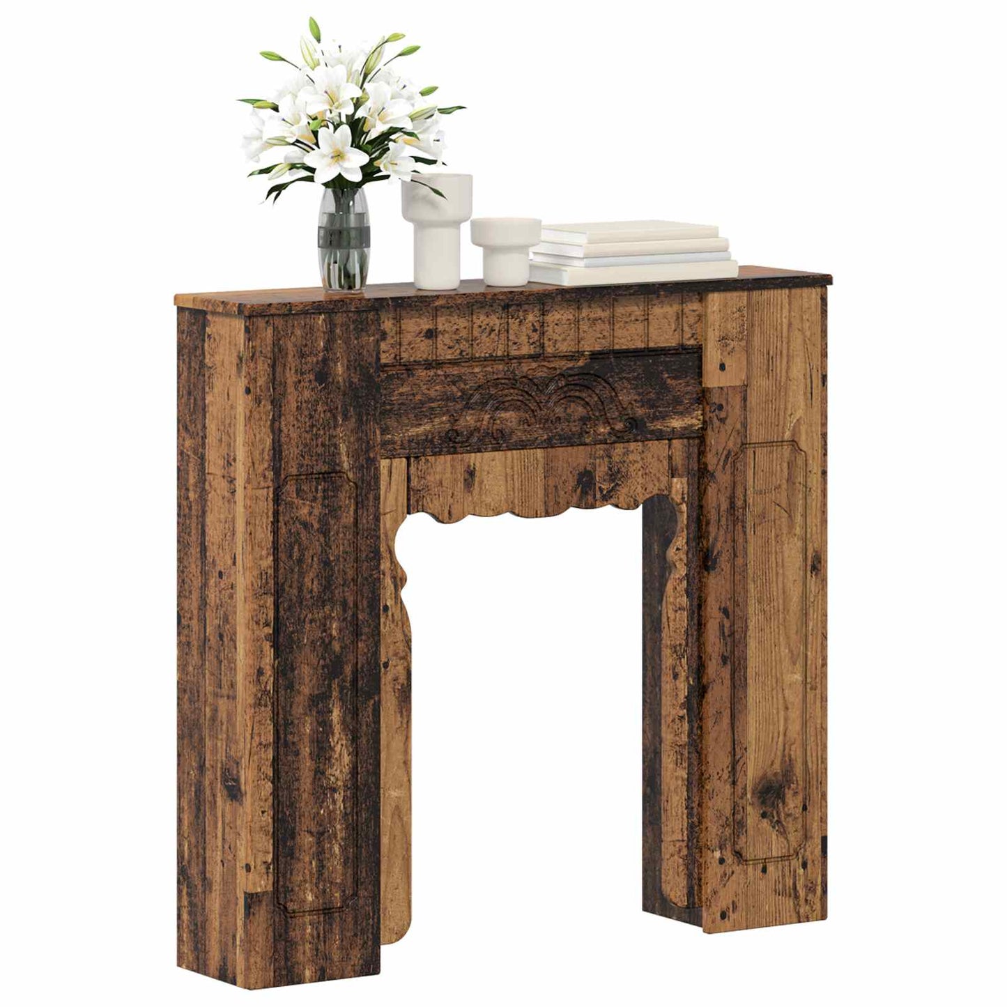 Fireplace Surround Old Wood 93 x 20 x 89 cm Engineered Wood