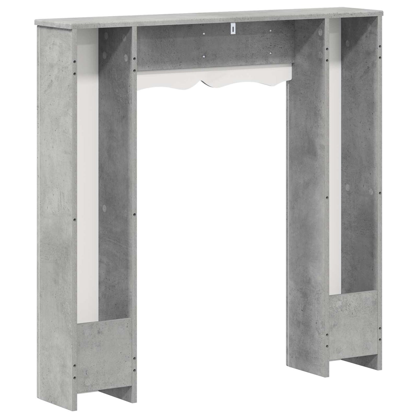Fireplace Surround Concrete Grey 102 x 20 x 102 cm