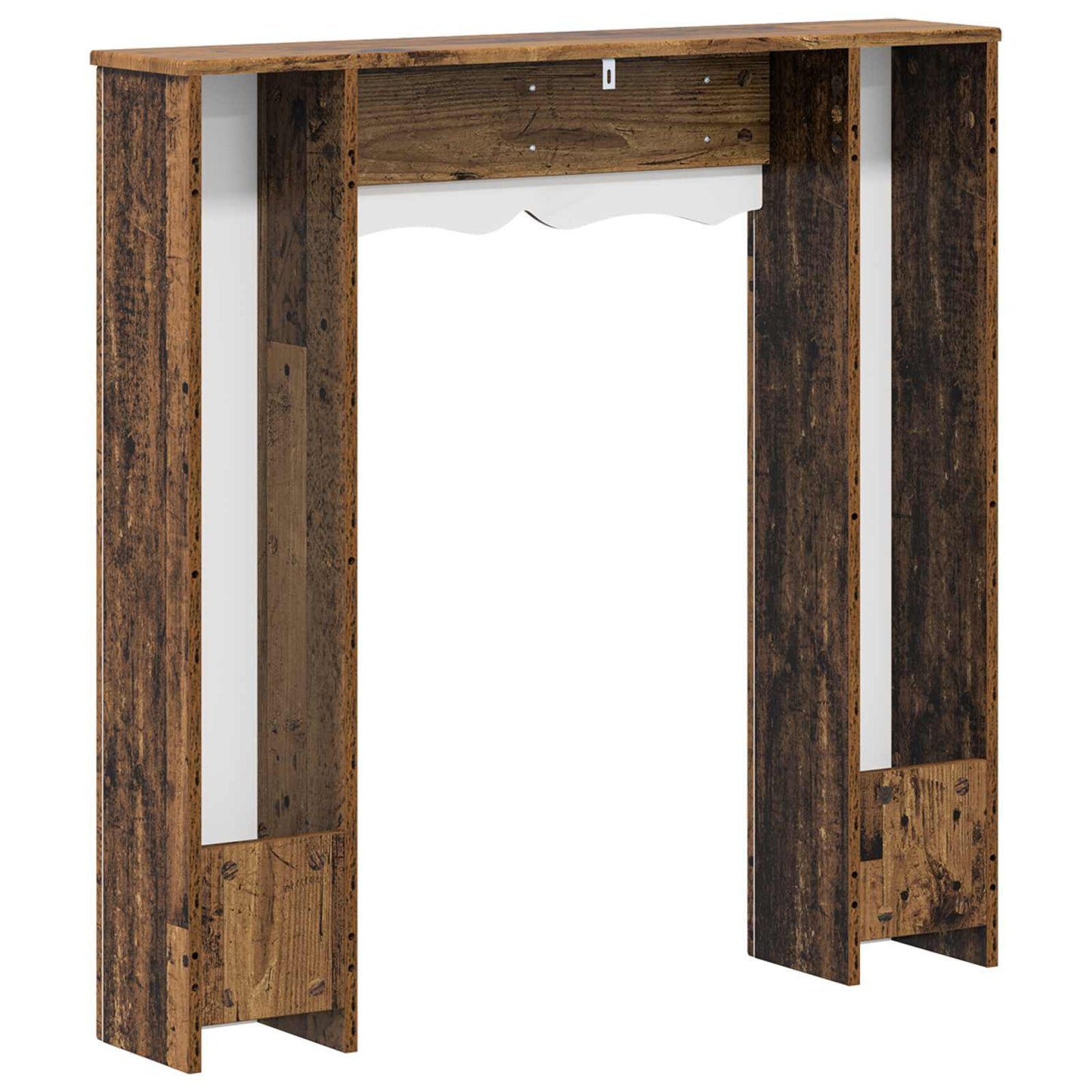 Fireplace Surround Old Wood 102 x 20 x 102 cm Engineered Wood