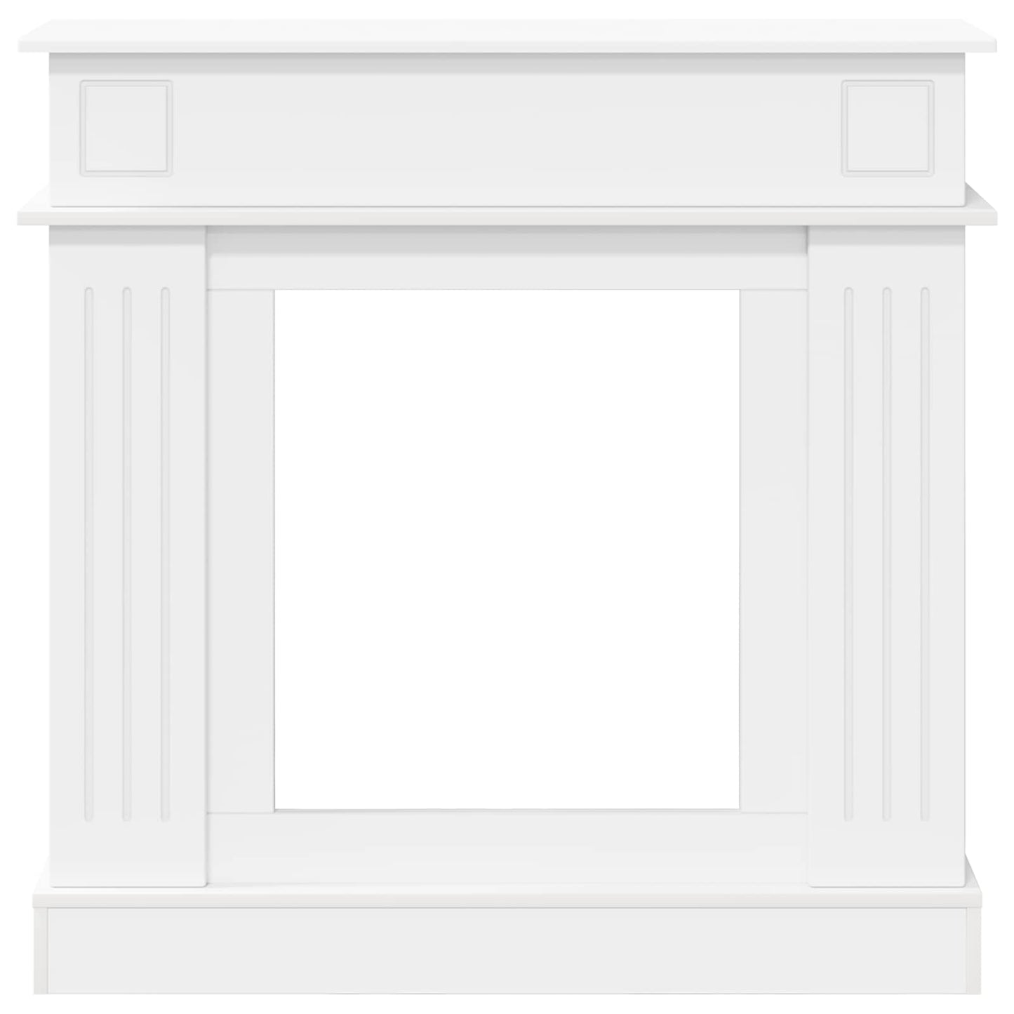 Fireplace Surround White 102 x 26 x 100 cm Engineered Wood