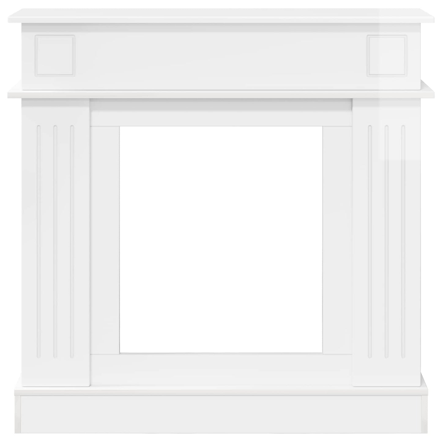 Fireplace Surround Gloss White 102 x 26 x 100 cm