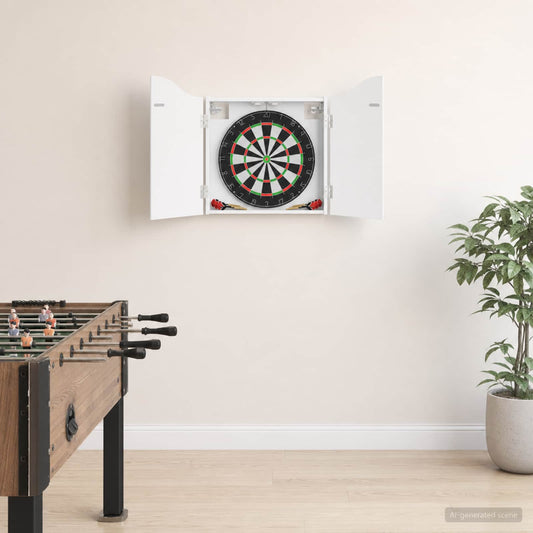 Dartboard Cabinet White 56 x 12 x 63 cm Engineered Wood