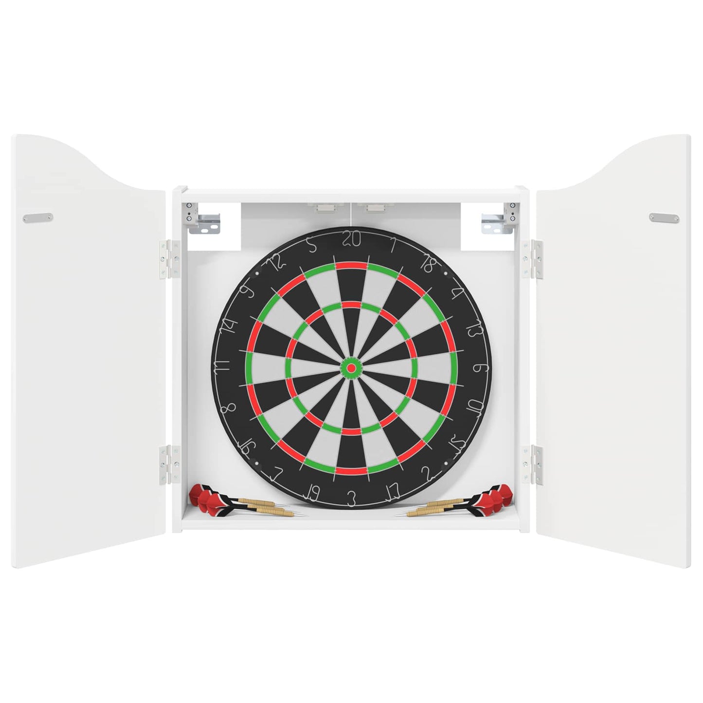 Dartboard Cabinet Gloss White 56 x 12 x 63 cm Engineered Wood