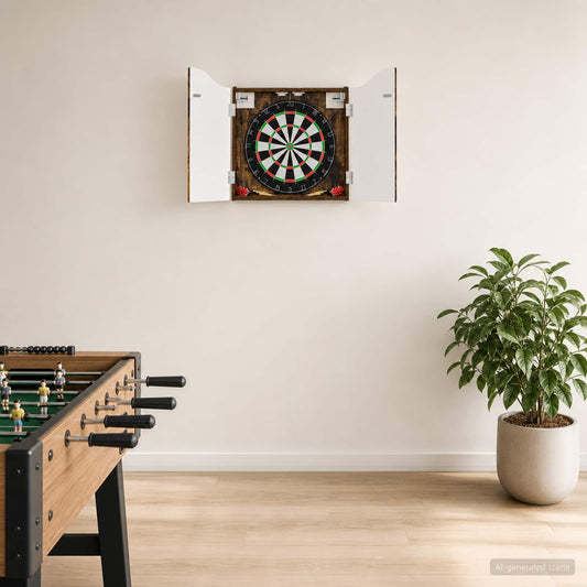 Dartboard Cabinet Smoked Oak 56 x 12 x 63 cm Engineered Wood