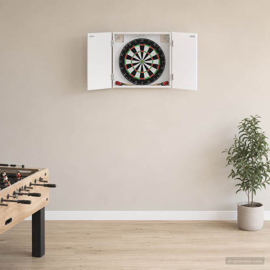 Dartboard Cabinet White 56 x 12 x 53.5 cm Engineered Wood