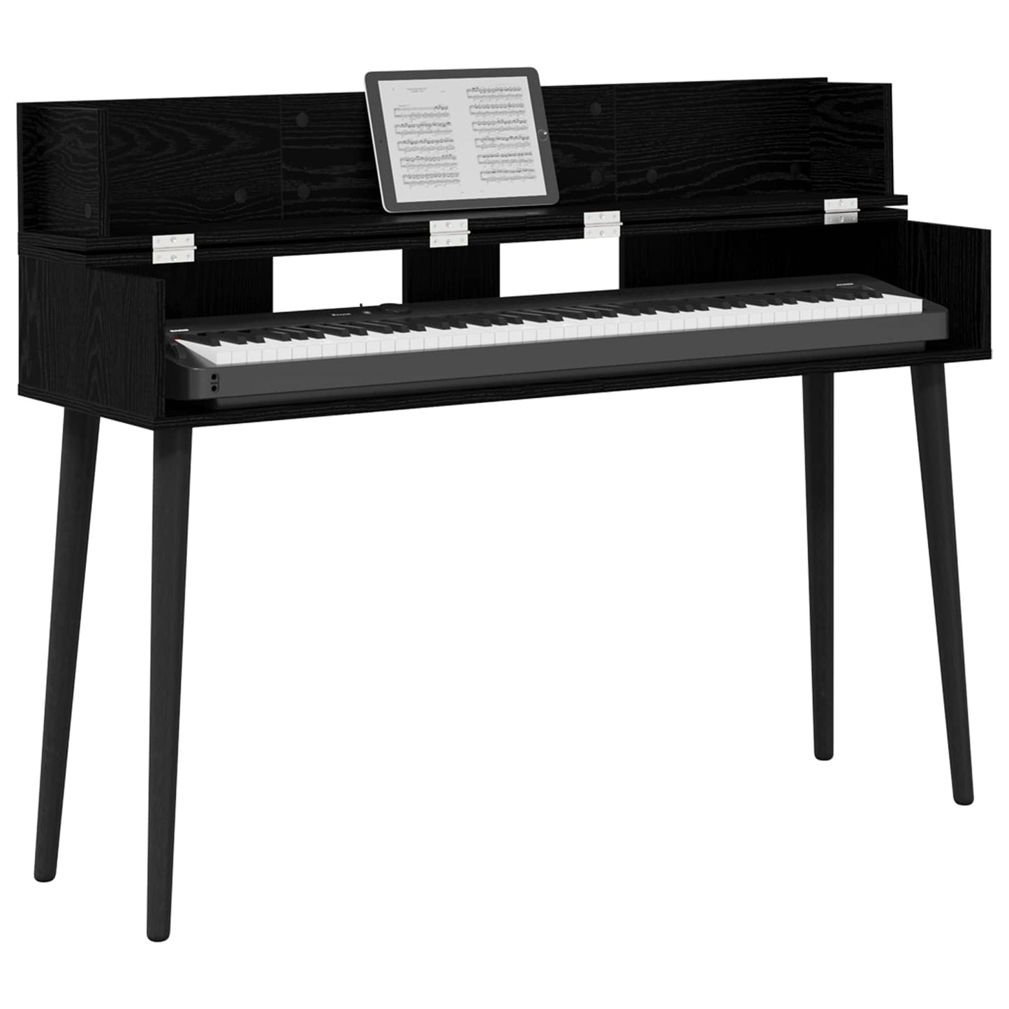 Studio Desk Black Oak 152 x 40 x 19.5 cm Engineered Wood