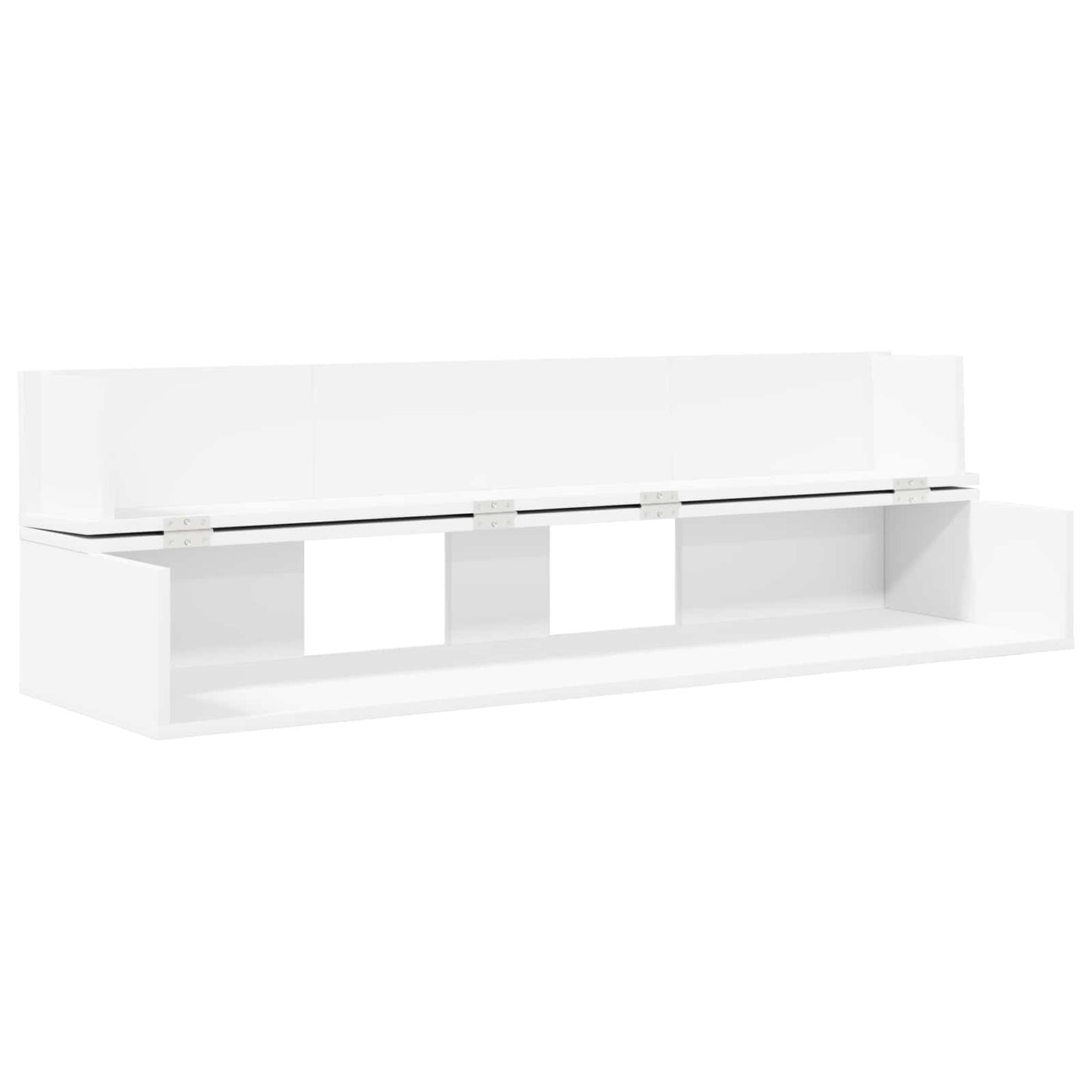 Studio Desk White 130 x 40 x 19.5 cm Engineered Wood
