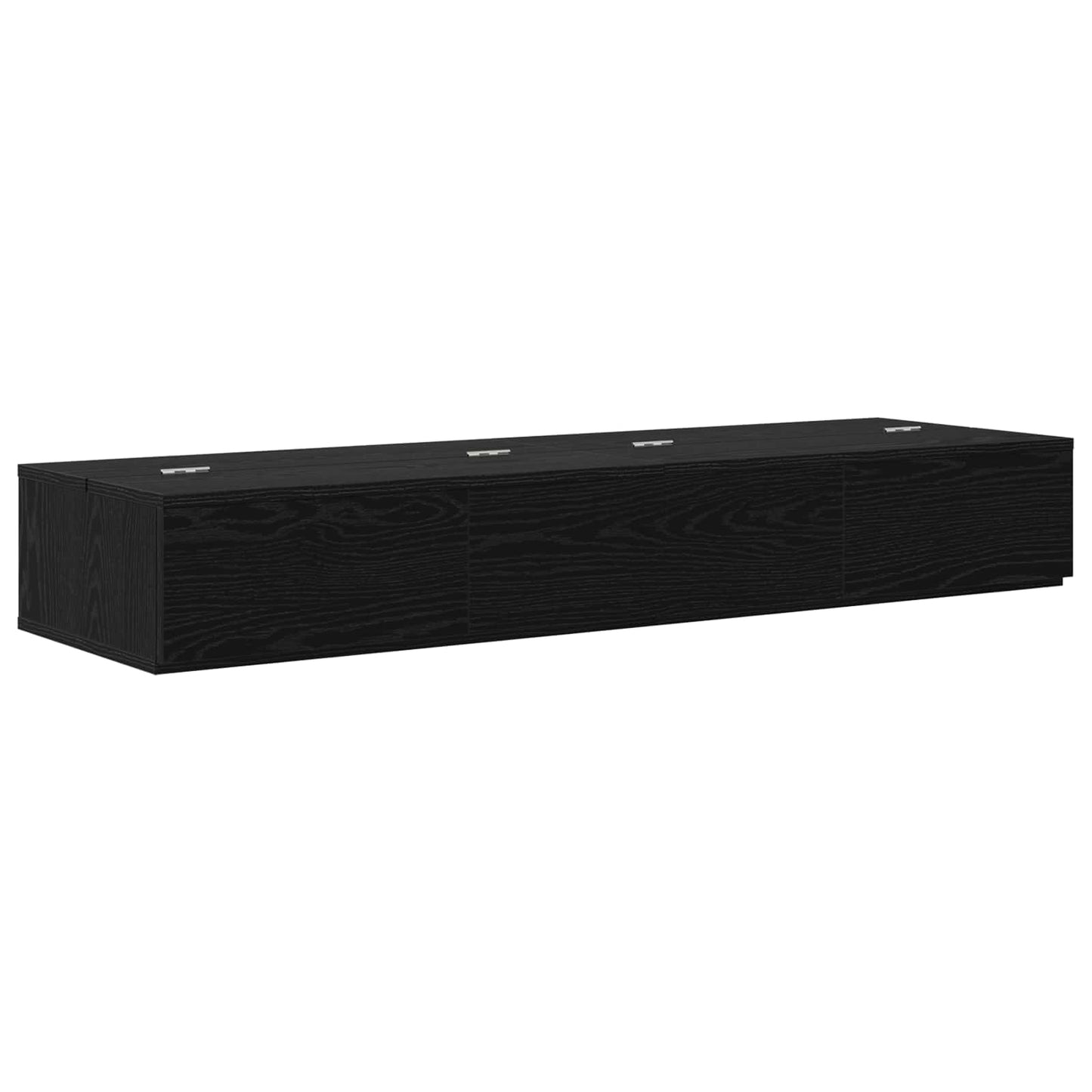 Studio Desk Black Oak 130 x 40 x 19.5 cm Engineered Wood