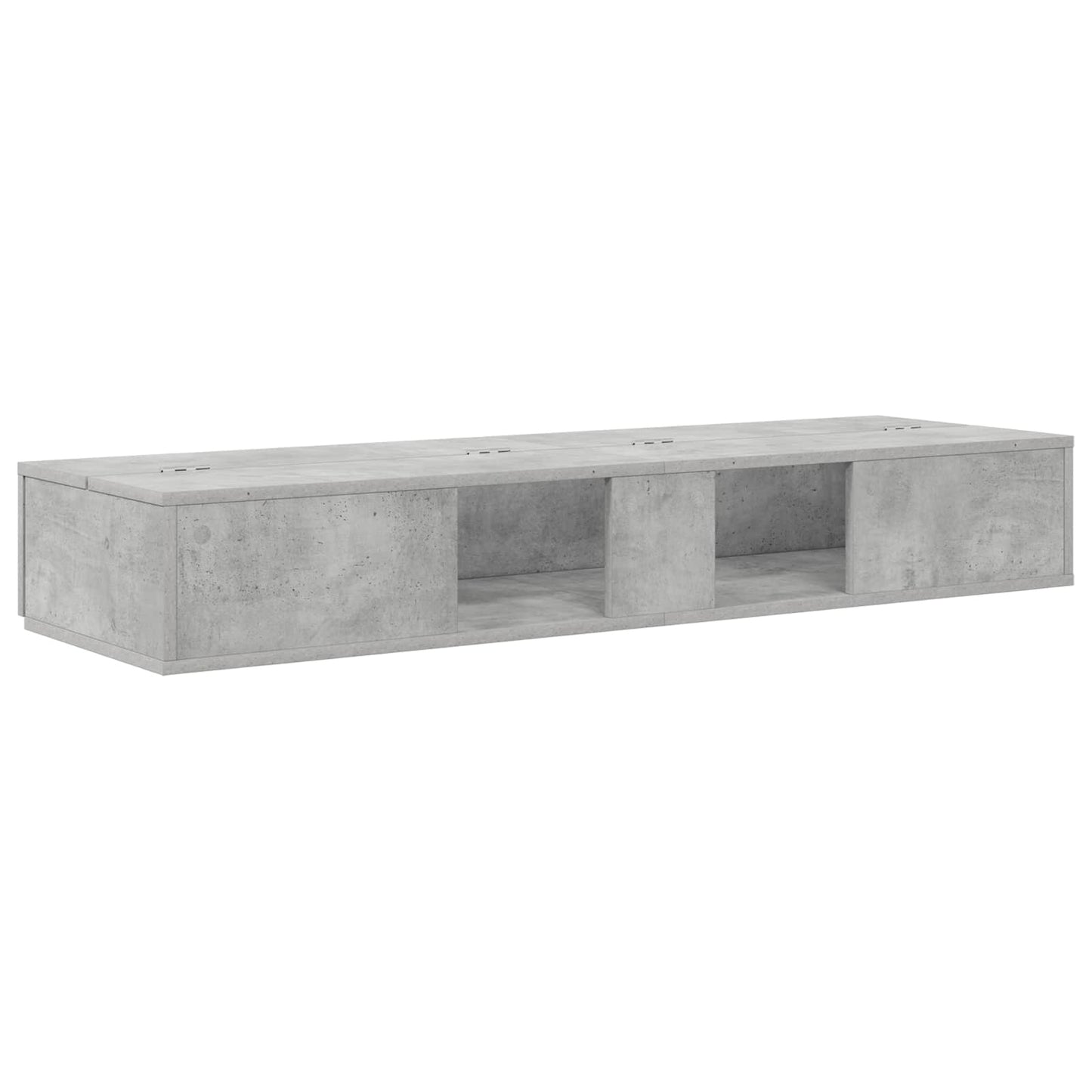Studio Desk Concrete Grey 130 x 40 x 19.5 cm Engineered Wood