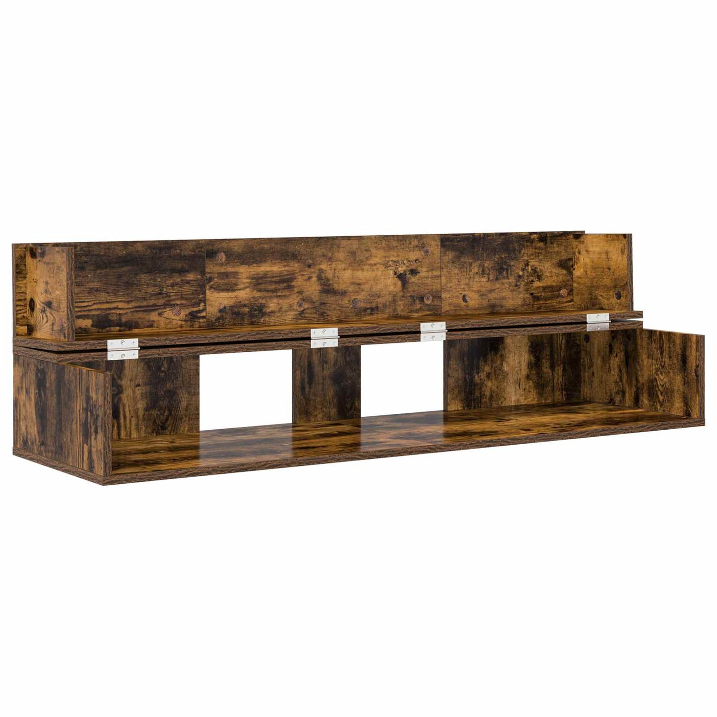 Studio Desk Smoked Oak 130 x 40 x 19.5 cm Engineered Wood