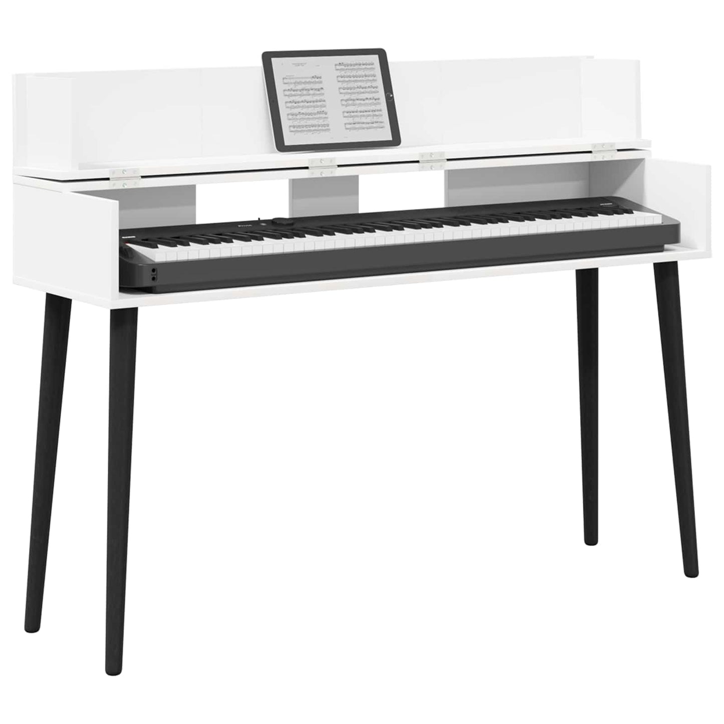 Studio Desk White 110 x 40 x 19.5 cm Engineered Wood
