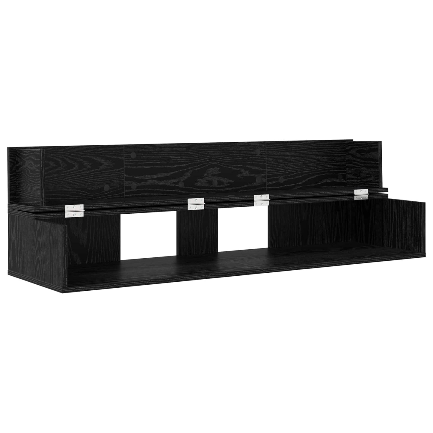 Studio Desk Black Oak 110 x 40 x 19.5 cm Engineered Wood