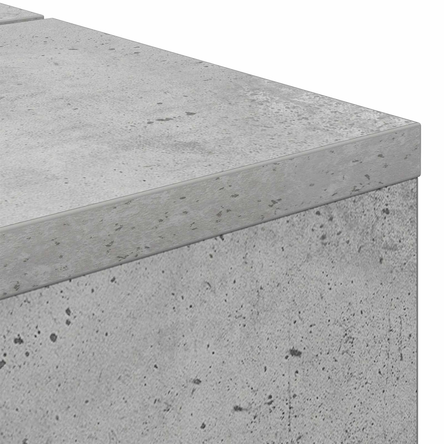 Studio Desk Concrete Grey 110 x 40 x 19.5 cm Engineered Wood