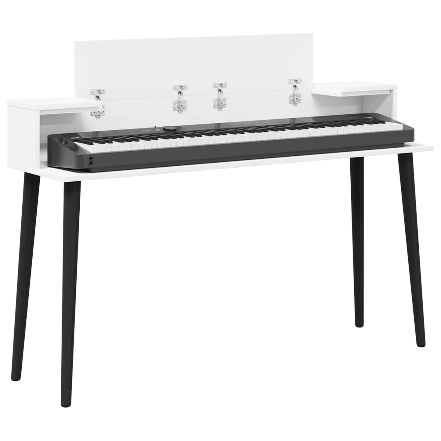 Studio Desk White 130 x 36 x 19.5 cm Engineered Wood