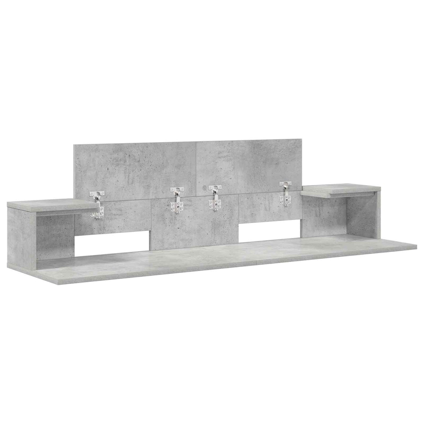 Studio Desk Concrete Grey 130 x 36 x 19.5 cm Engineered Wood
