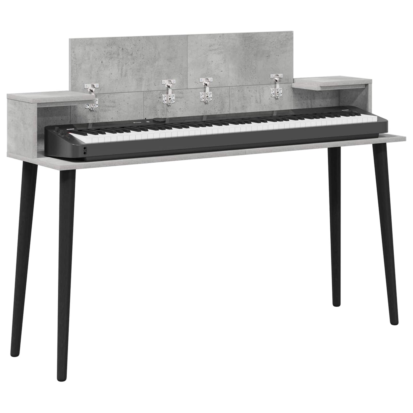 Studio Desk Concrete Grey 130 x 36 x 19.5 cm Engineered Wood