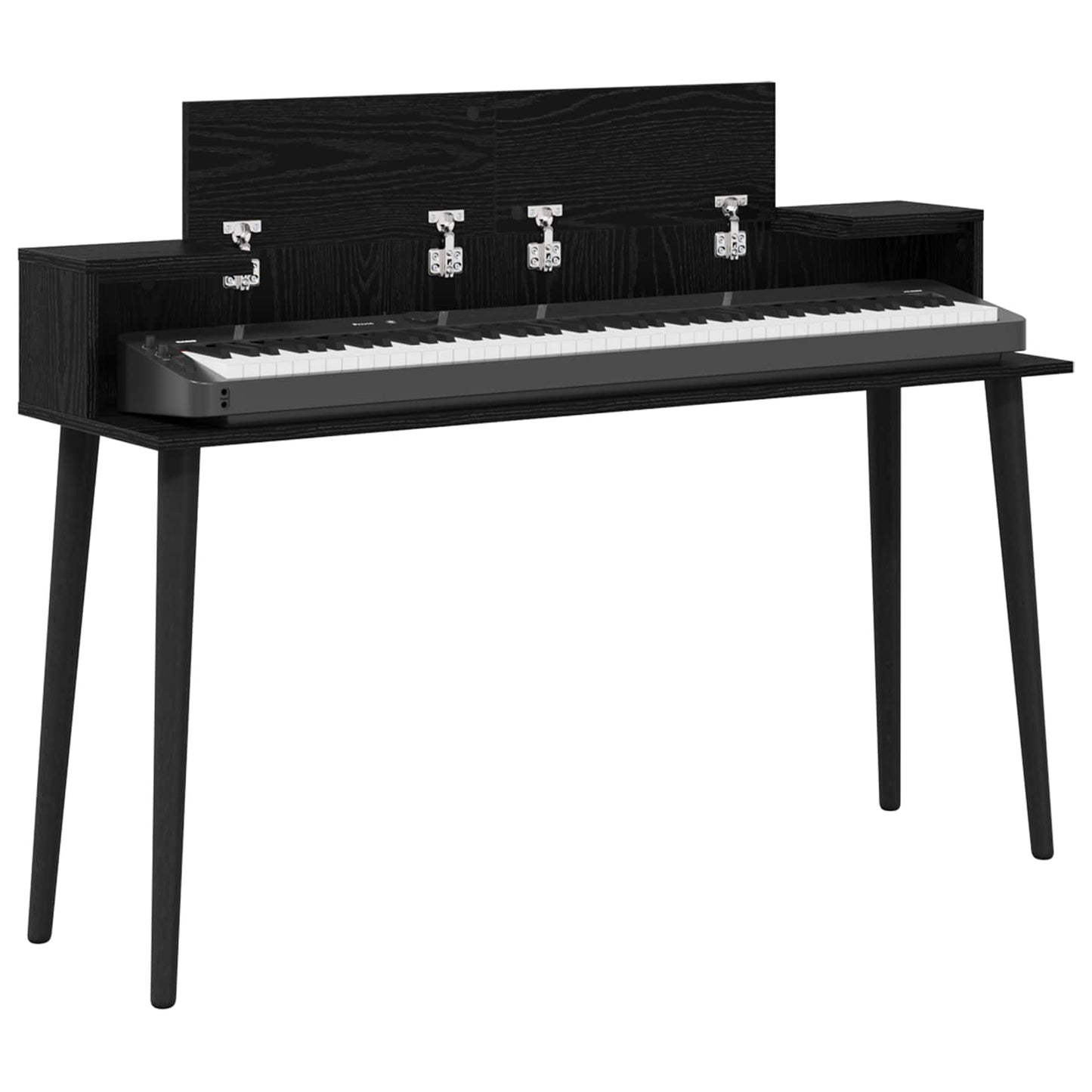 Studio Desk Black Oak 110 x 36 x 19.5 cm Engineered Wood