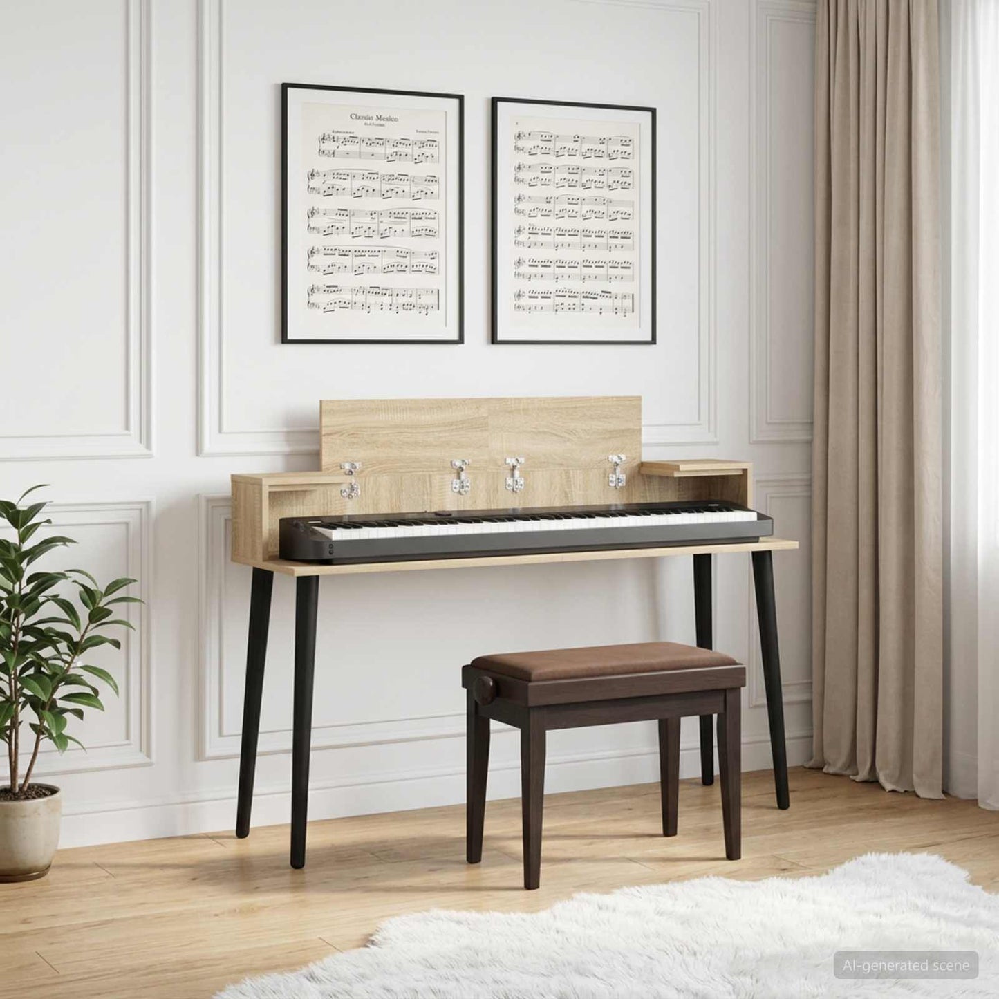 Studio Desk Sonoma 110 x 36 x 19.5 cm Engineered Wood