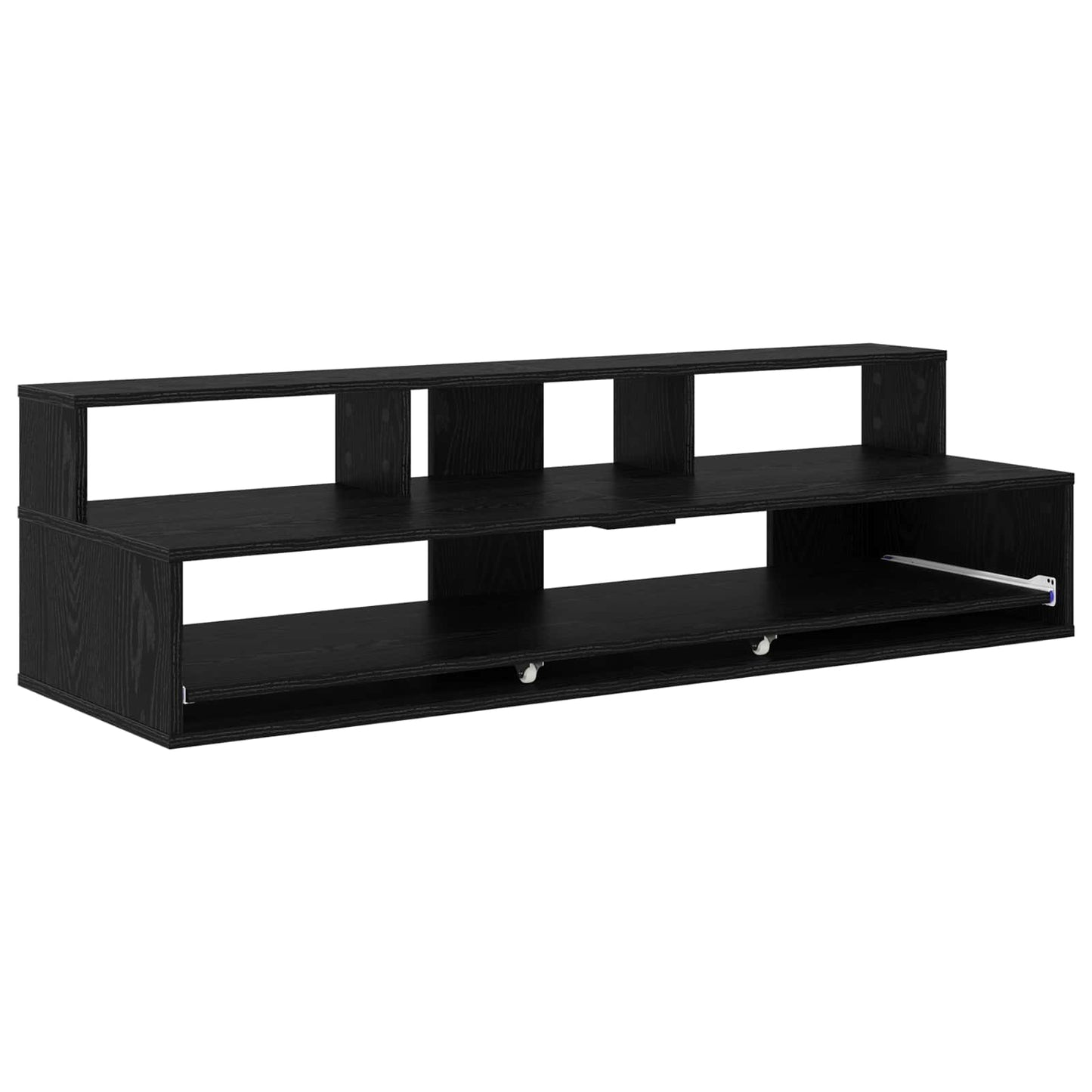 Studio Desk Black Oak 130 x 42.5 x 36 cm Engineered Wood