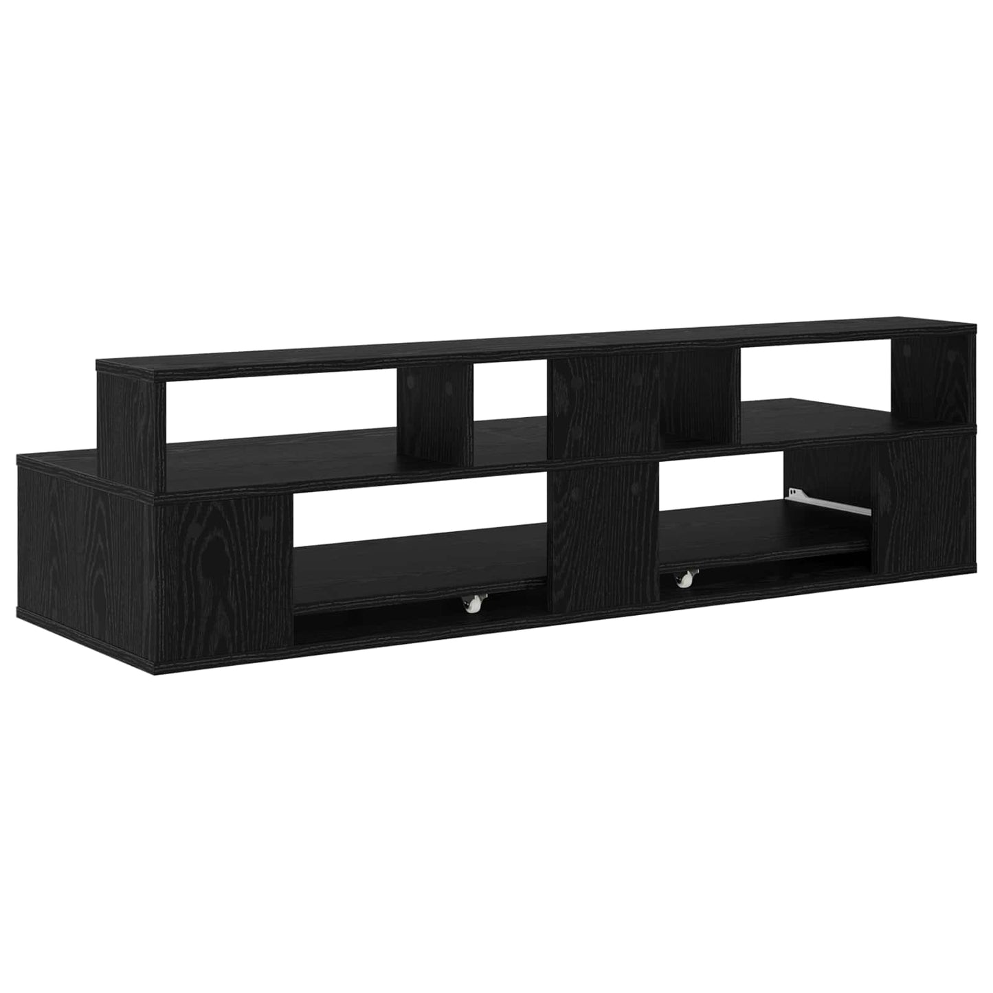 Studio Desk Black Oak 130 x 42.5 x 36 cm Engineered Wood