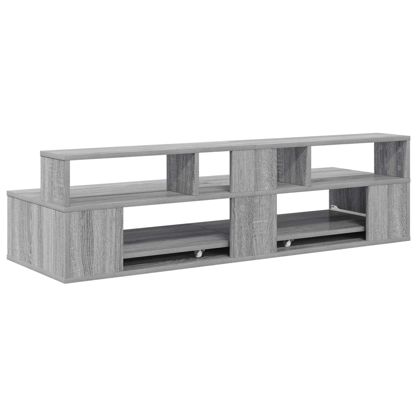 Studio Desk Grey Sonoma 130 x 42.5 x 36 cm Engineered Wood