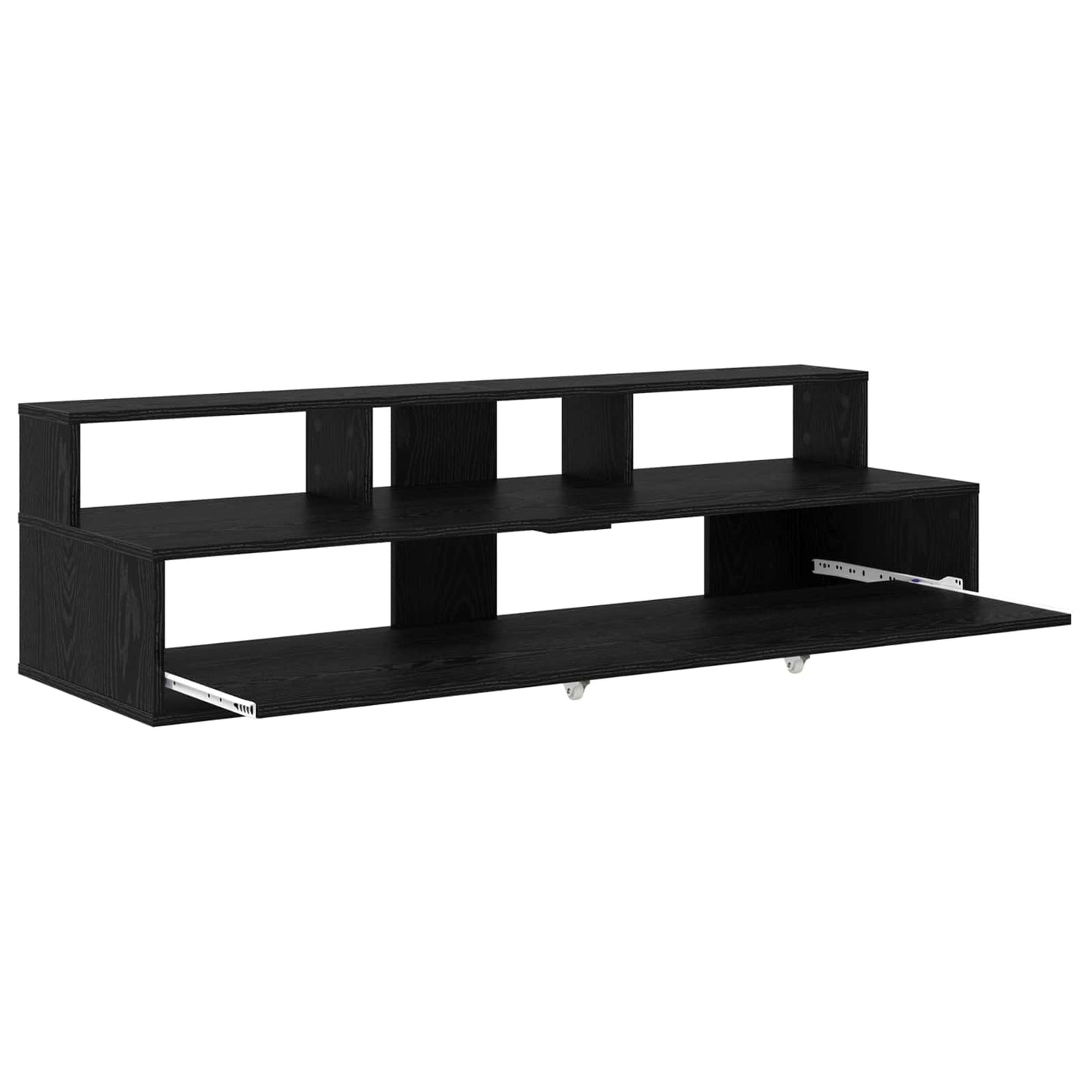 Studio Desk Black Oak 110 x 42.5 x 36 cm Engineered Wood