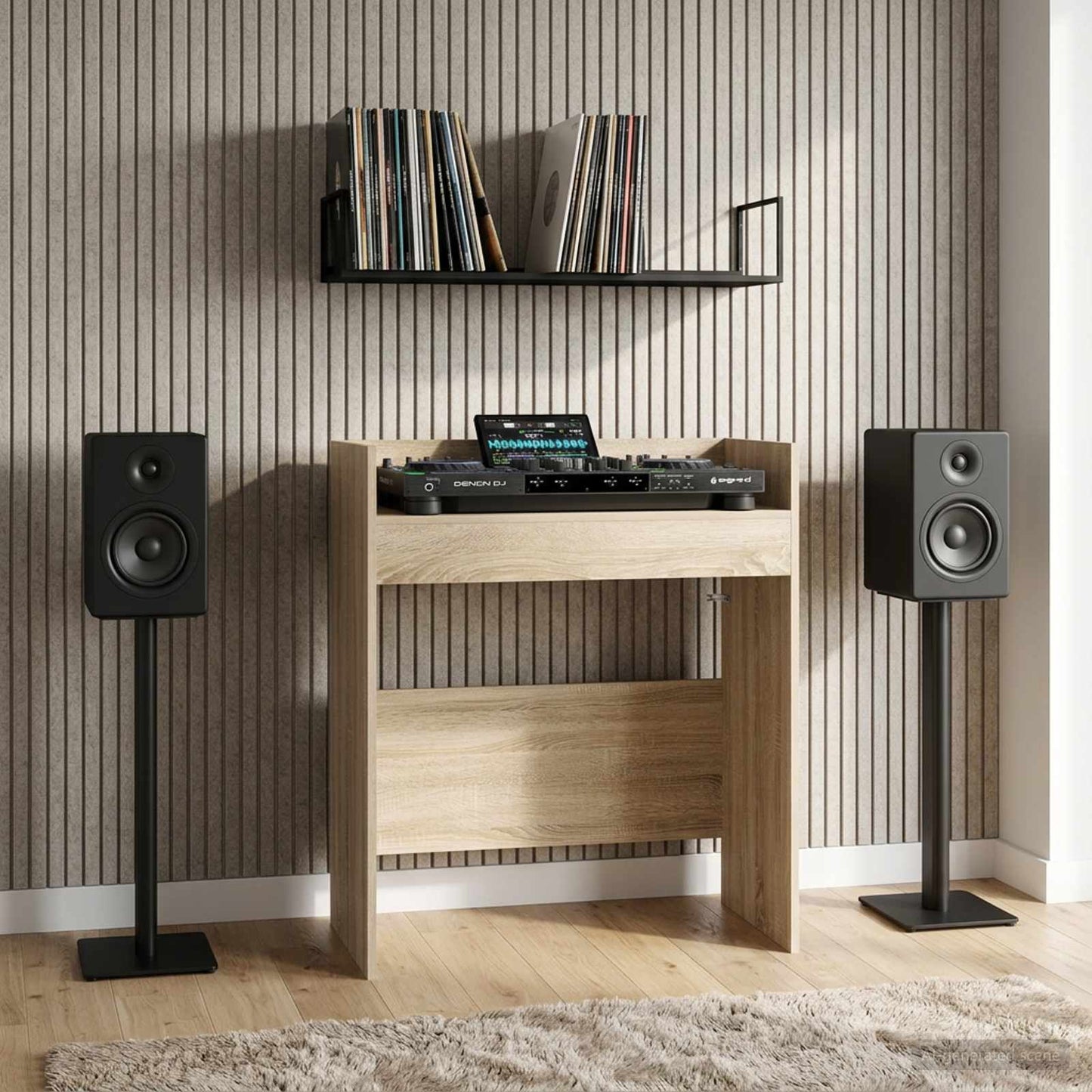 DJ Table Sonoma Oak 102 x 45 x 102 cm Engineered Wood