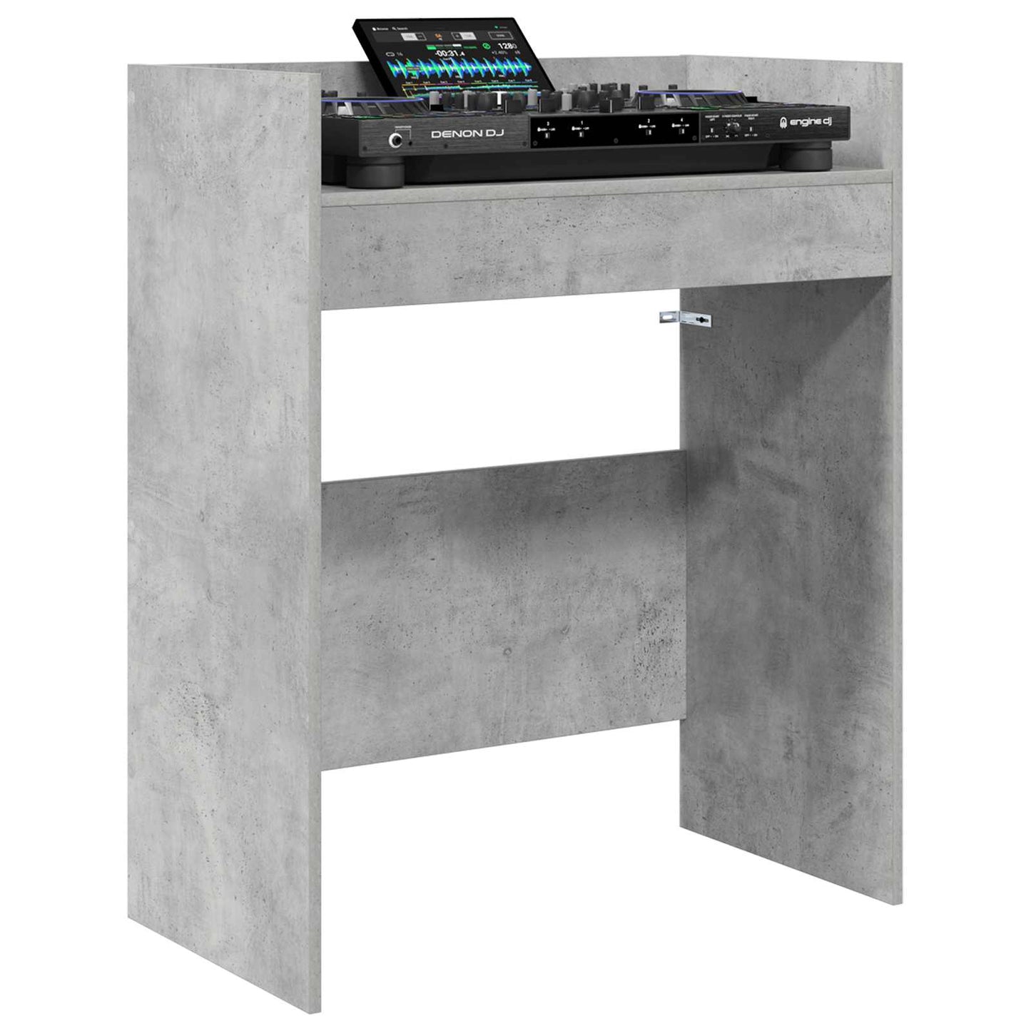 DJ Table Concrete Grey 102 x 45 x 102 cm Engineered Wood