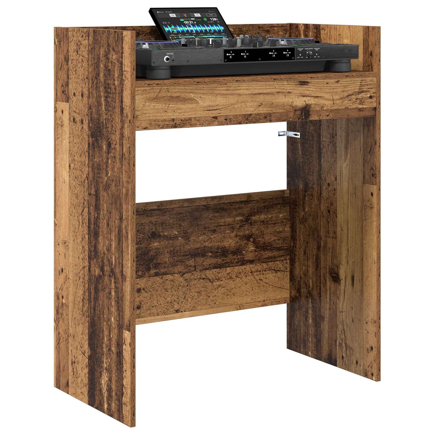 DJ Table Old Wood 102 x 45 x 102 cm Engineered Wood