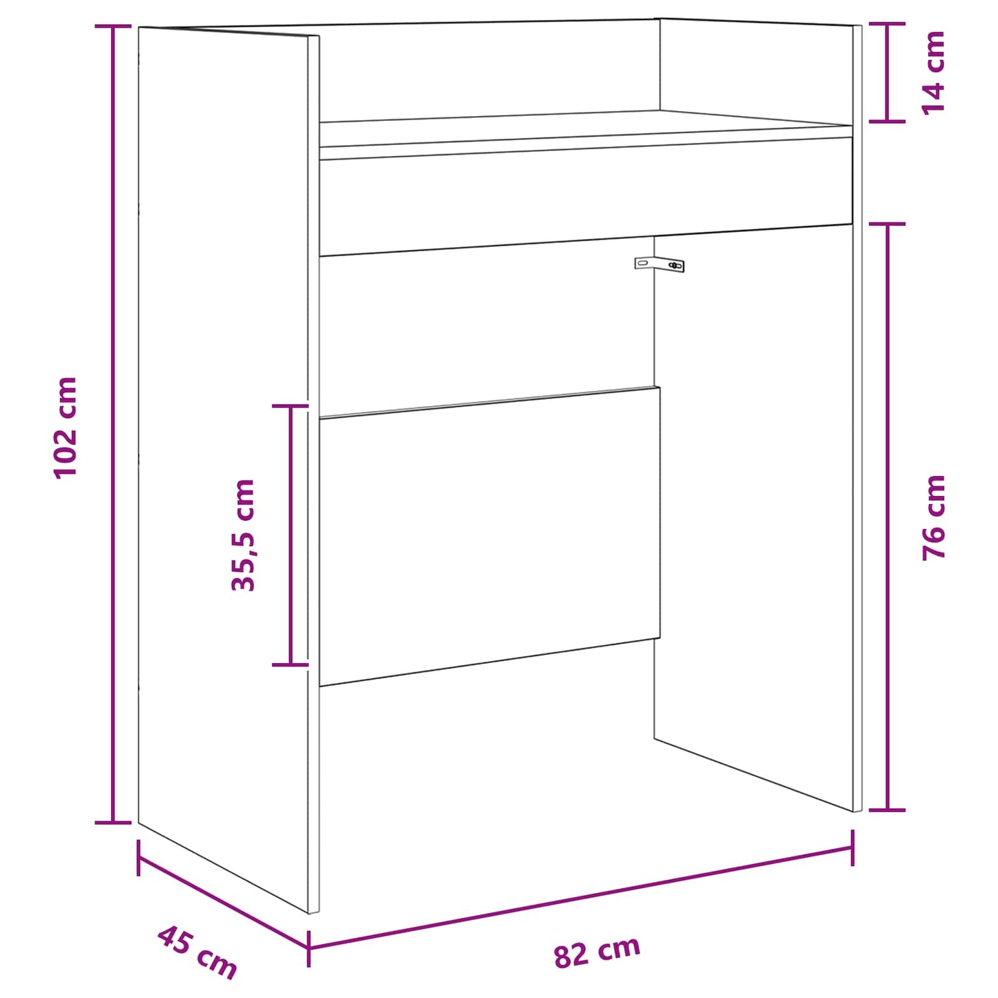 DJ Table Old Wood 82 x 45 x 102 cm Engineered Wood