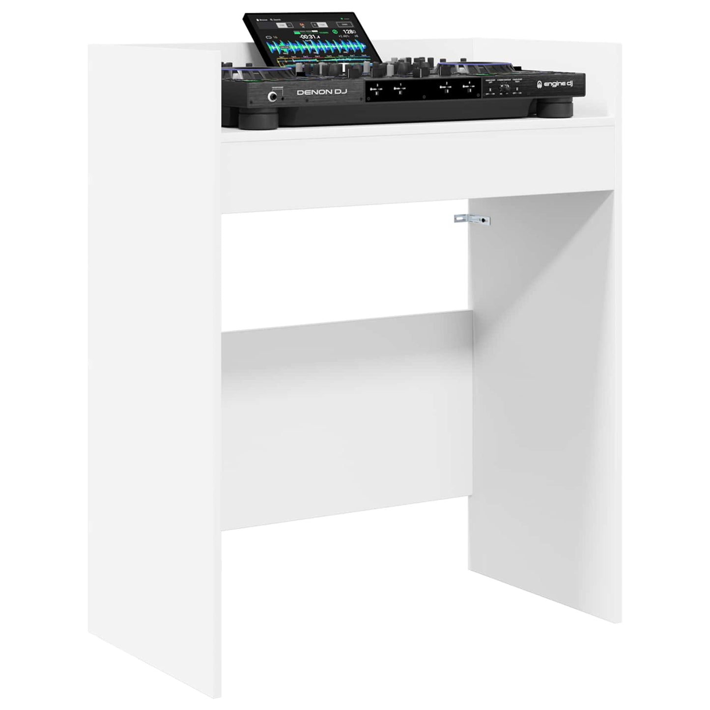 DJ Table White 62 x 45 x 102 cm Engineered Wood