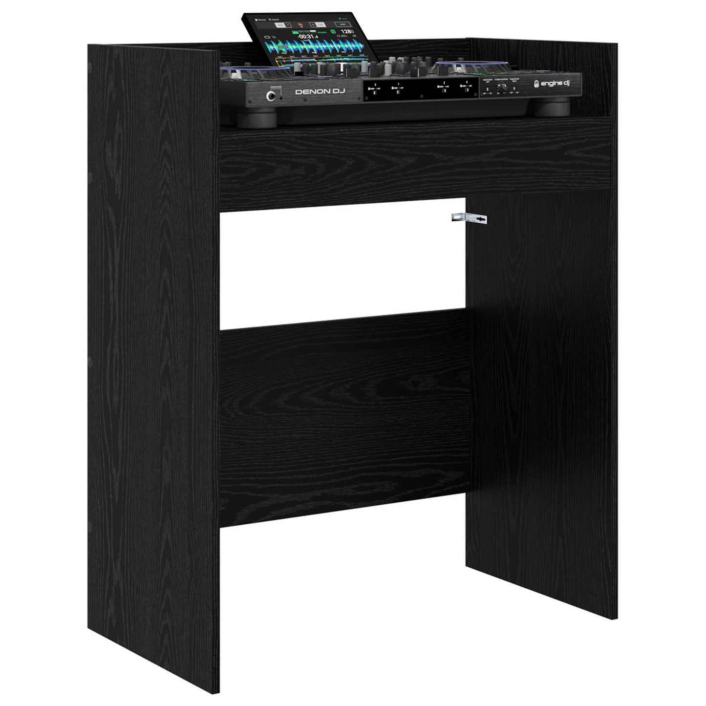 DJ Table Black Oak 62 x 45 x 102 cm Engineered Wood