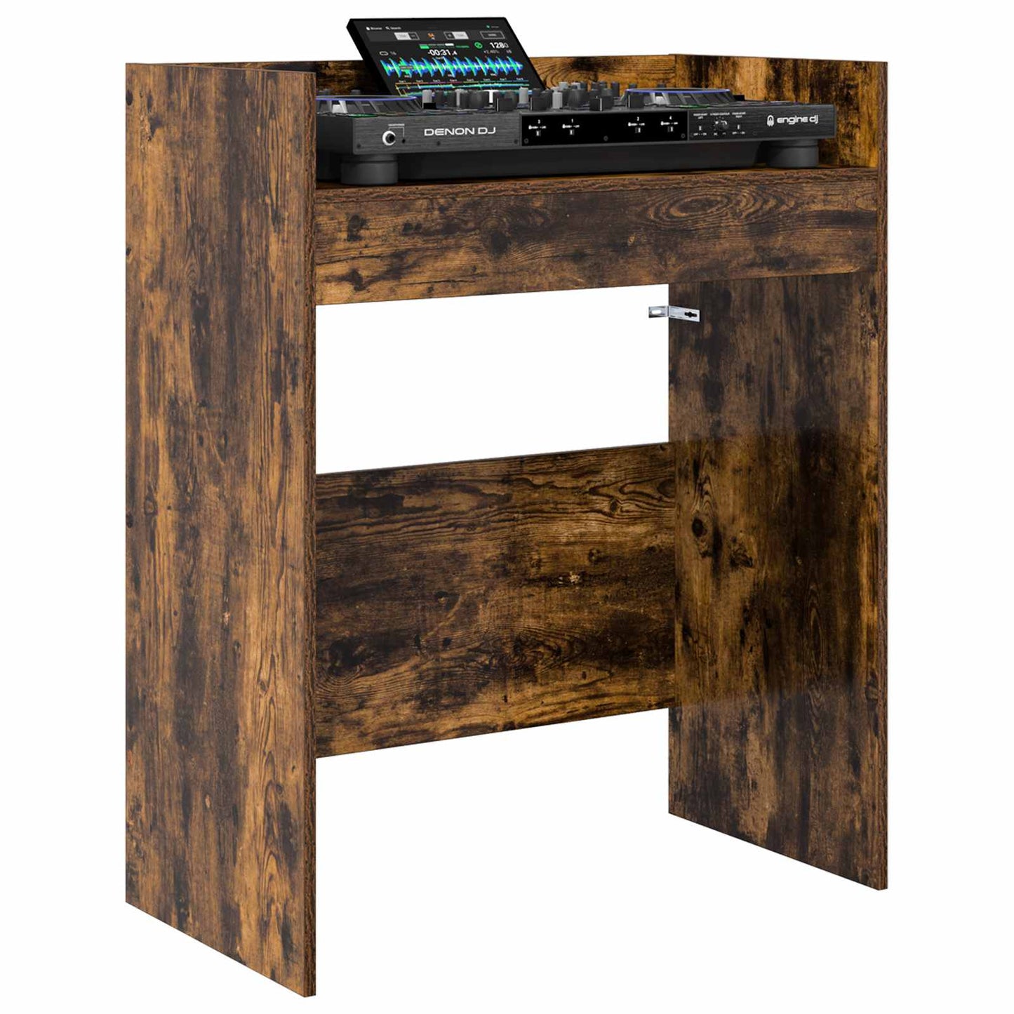 DJ Table Smoked Oak 62 x 45 x 102 cm Engineered Wood