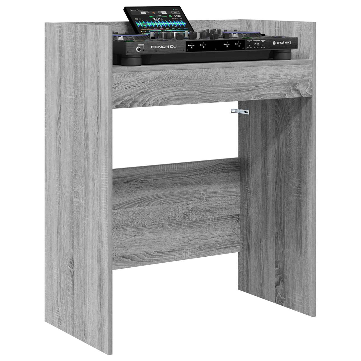 DJ Table Grey Sonoma 62 x 45 x 102 cm Engineered Wood