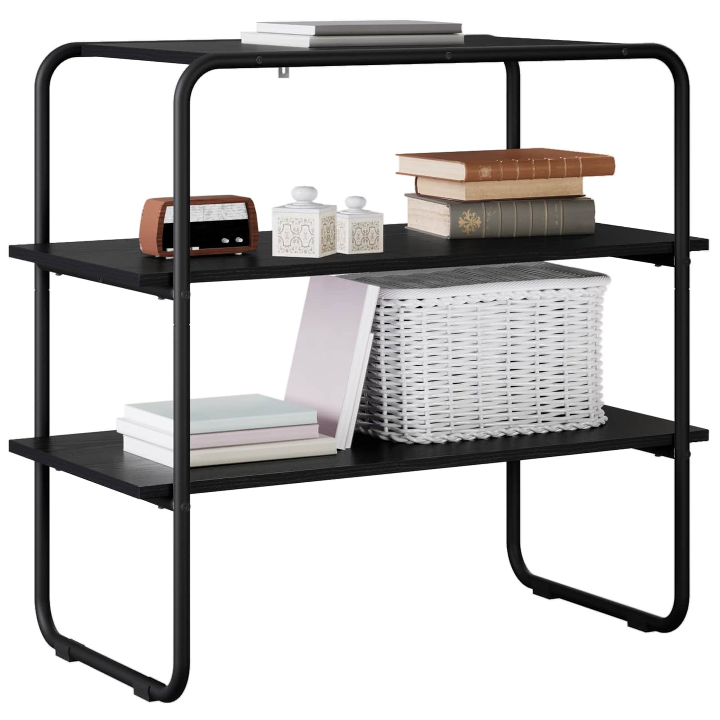 Console Table Black Oak 80 x 41 x 75 cm Engineered Wood
