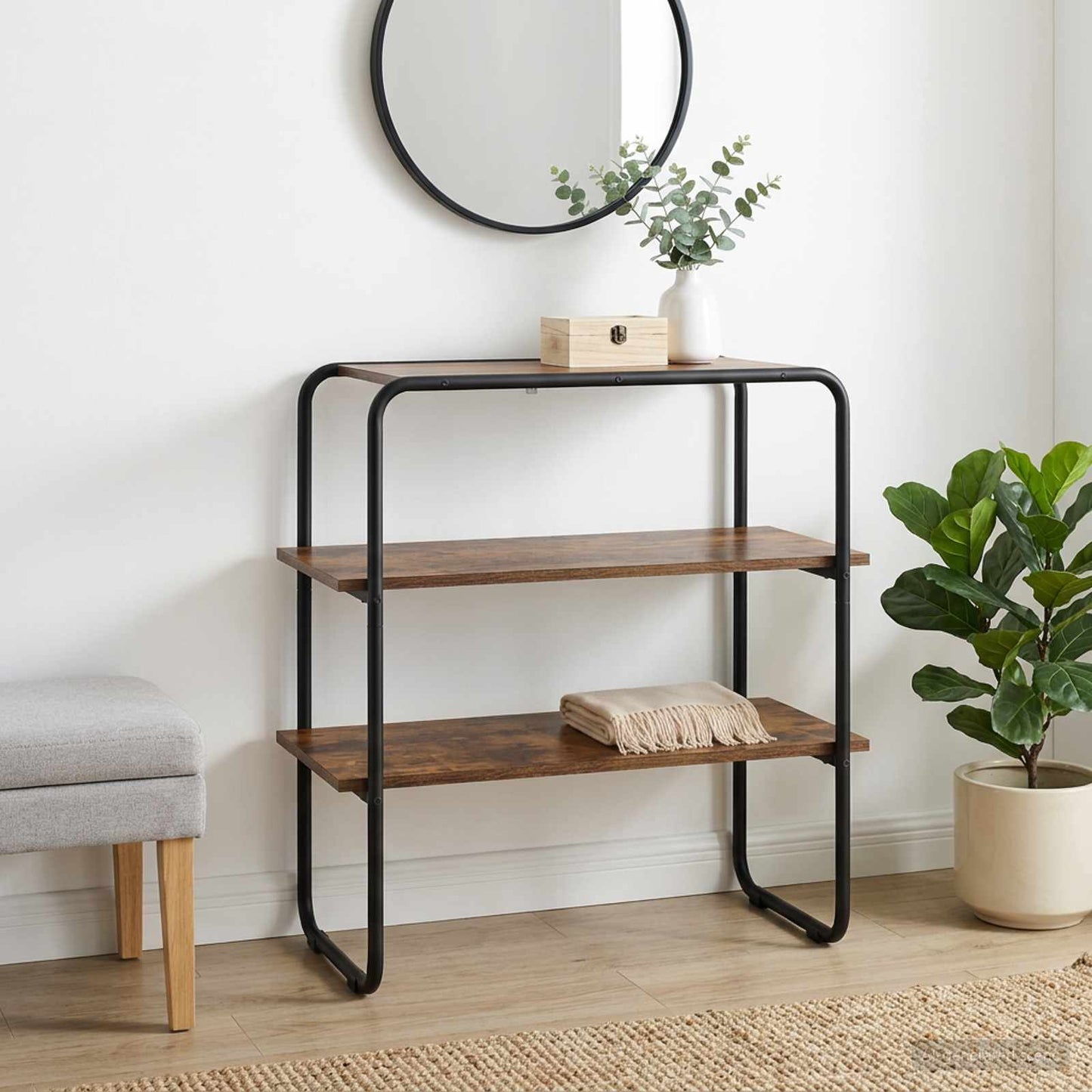 Console Table Smoked Oak 80 x 41 x 75 cm Engineered Wood