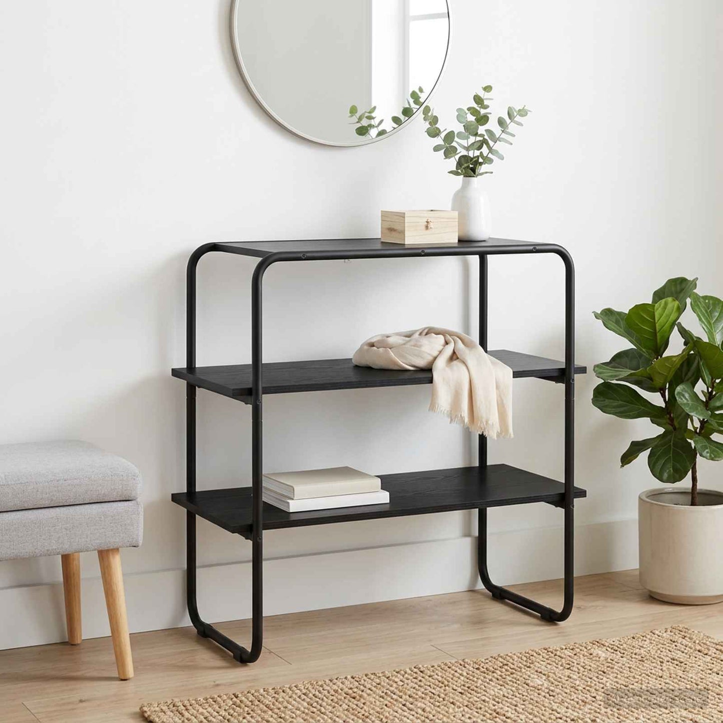 Console Table Black Oak 100 x 41 x 75 cm Engineered Wood