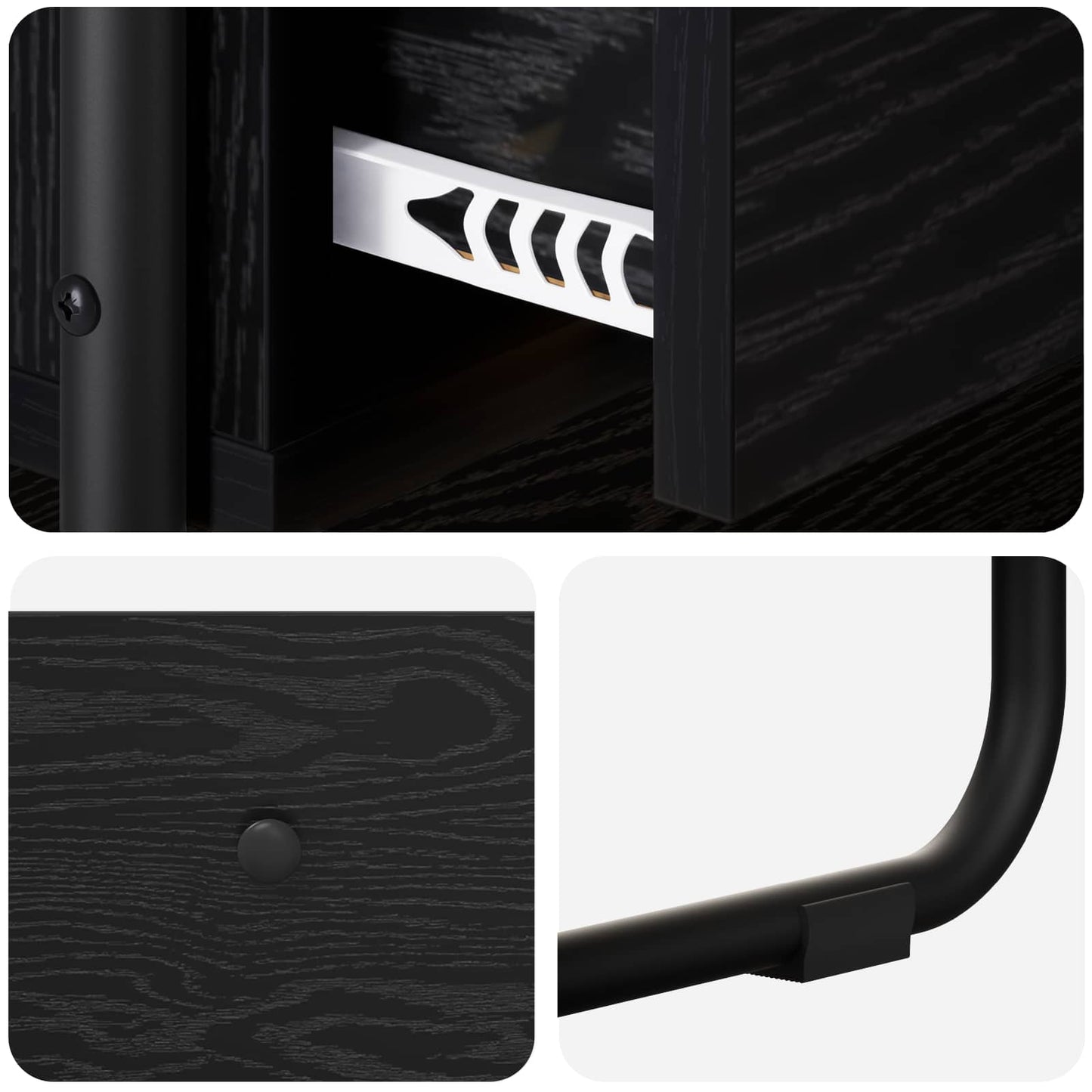 Console Table Black Oak 80 x 40 x 75 cm Engineered Wood